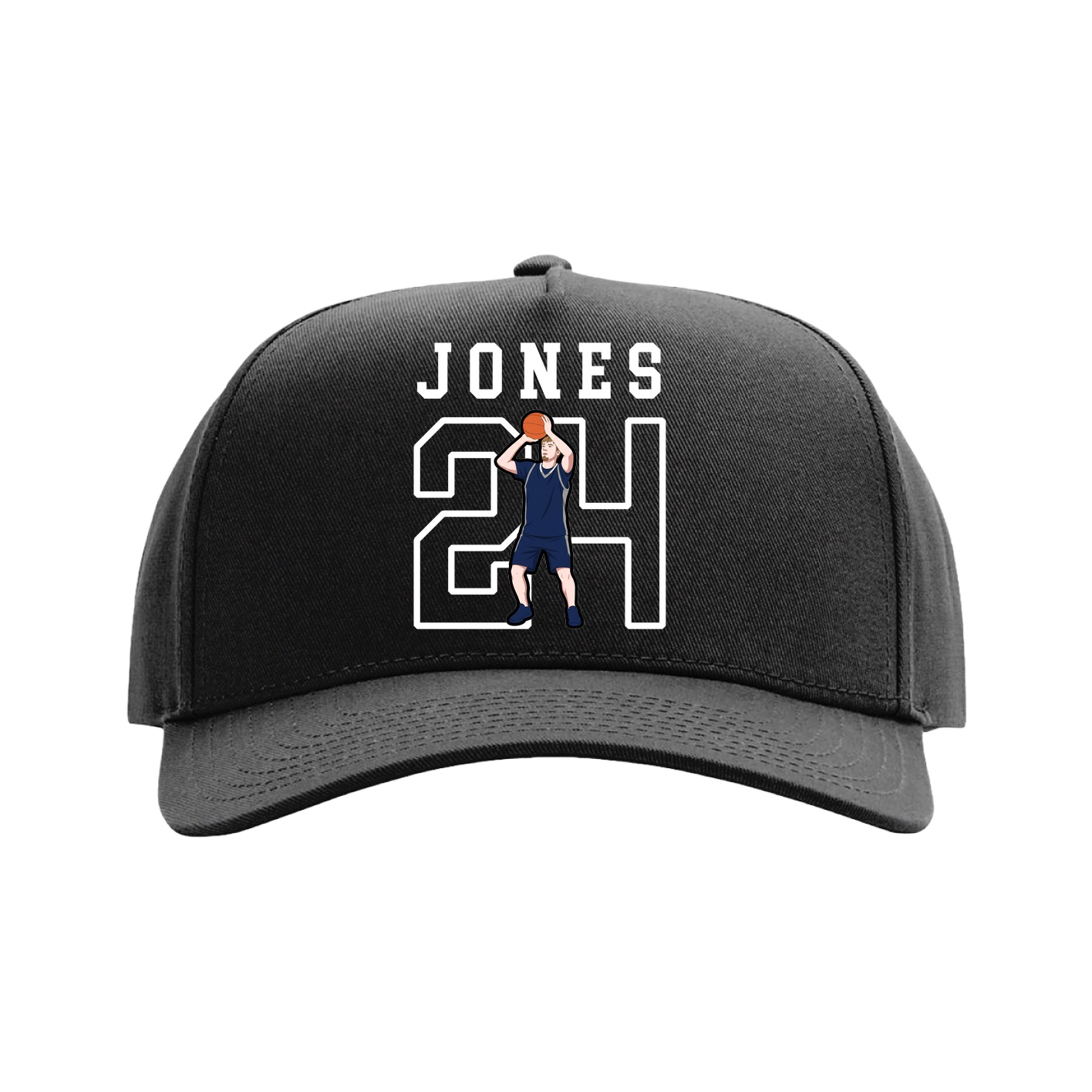Full Fabric Five-Panel Champ Cap — Shirsey in Black