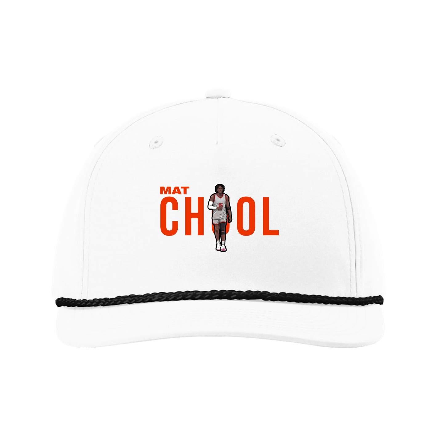 Five-Panel Classic Rope Cap — Player Name in White