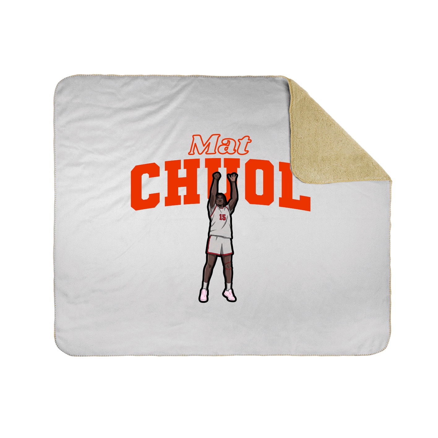 Throw Blanket — Name Arch in White