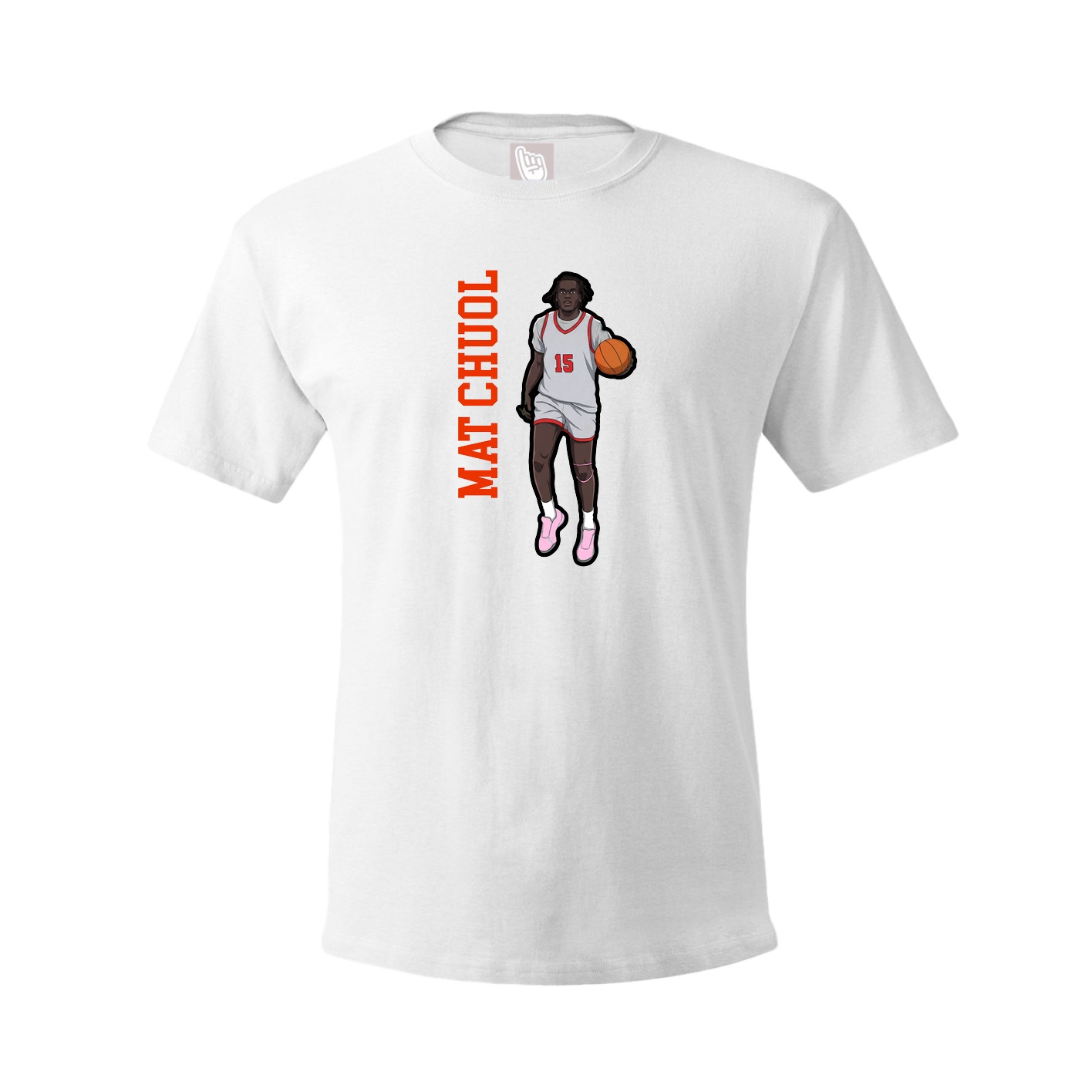 Youth Tee — Name Vertical in White