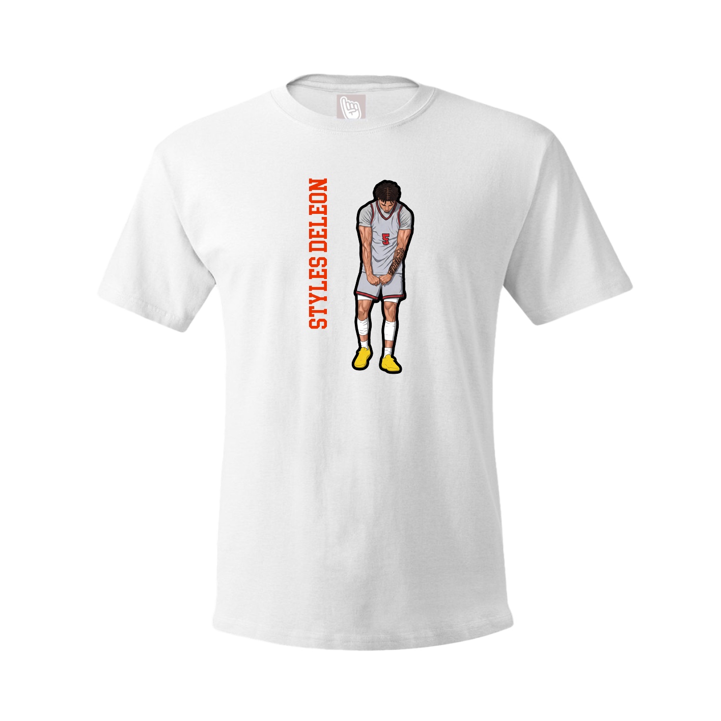 Tee — Name Vertical in White