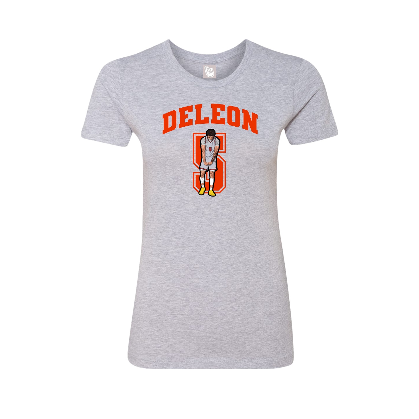 Fitted Women's Tee — Number in Grey