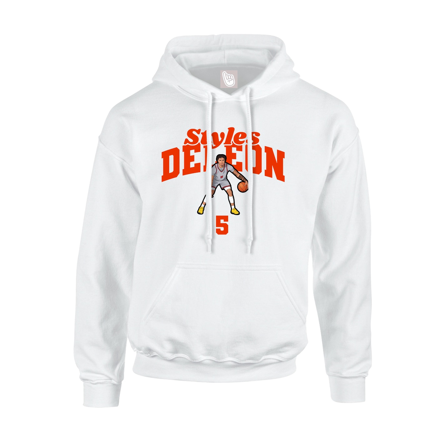 Youth Hoodie — Signature Arch in White
