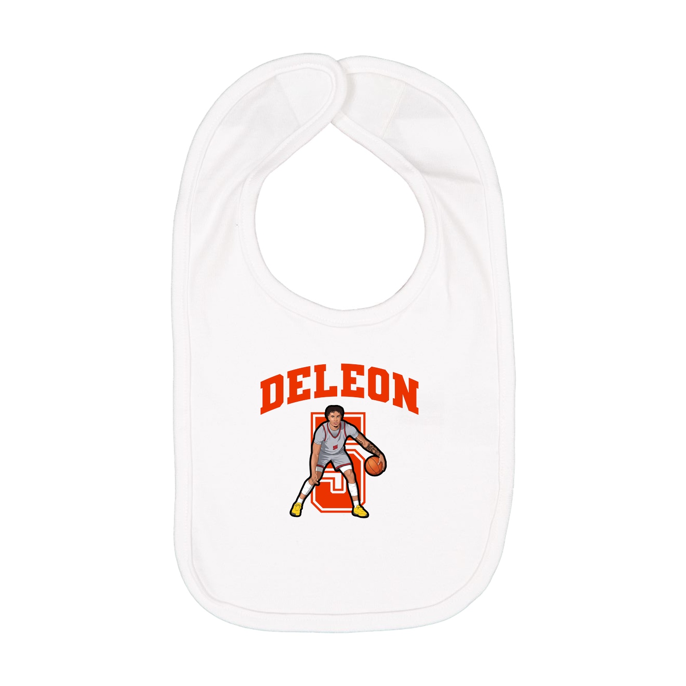 Infant Bib — Number in White