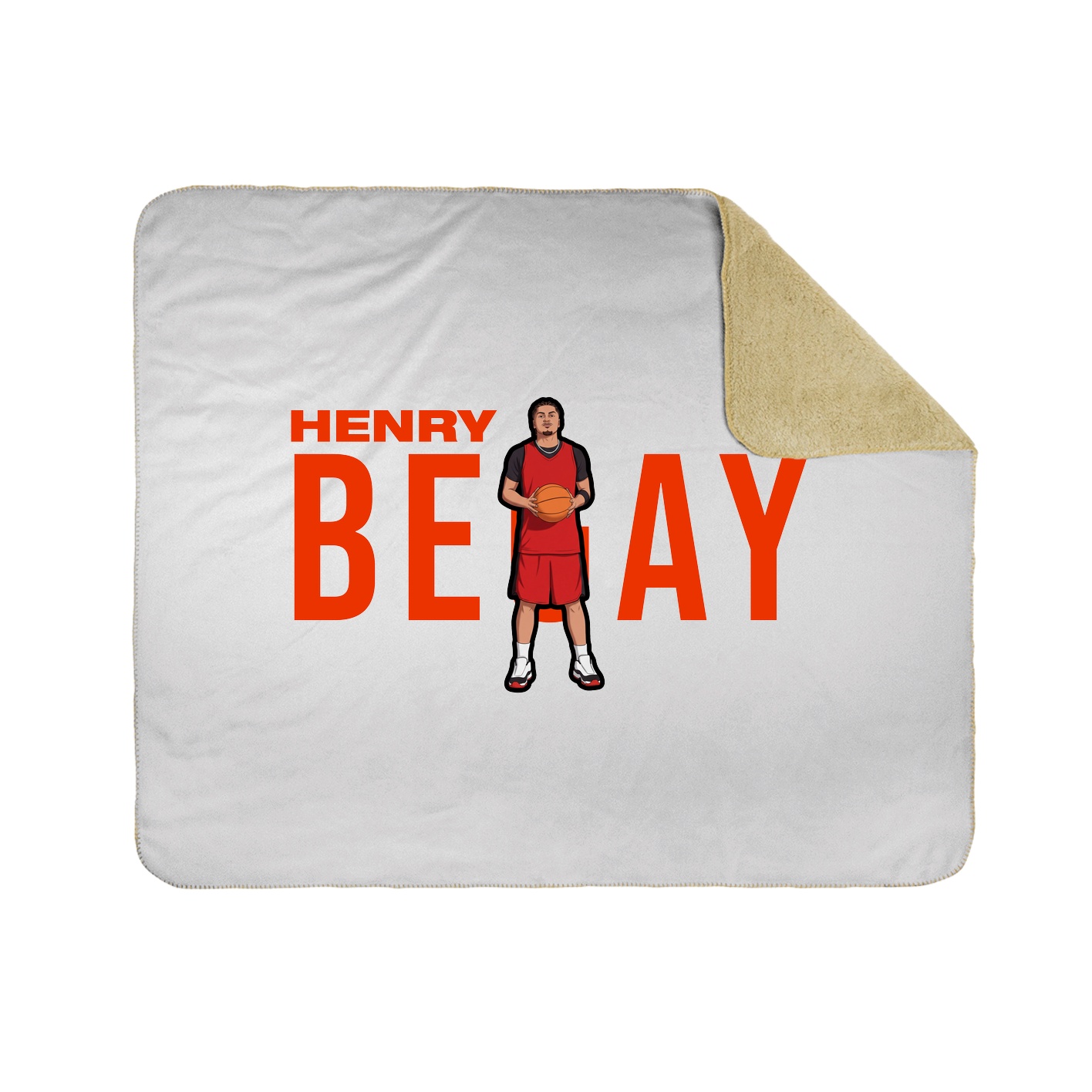 Throw Blanket — Player Name in White