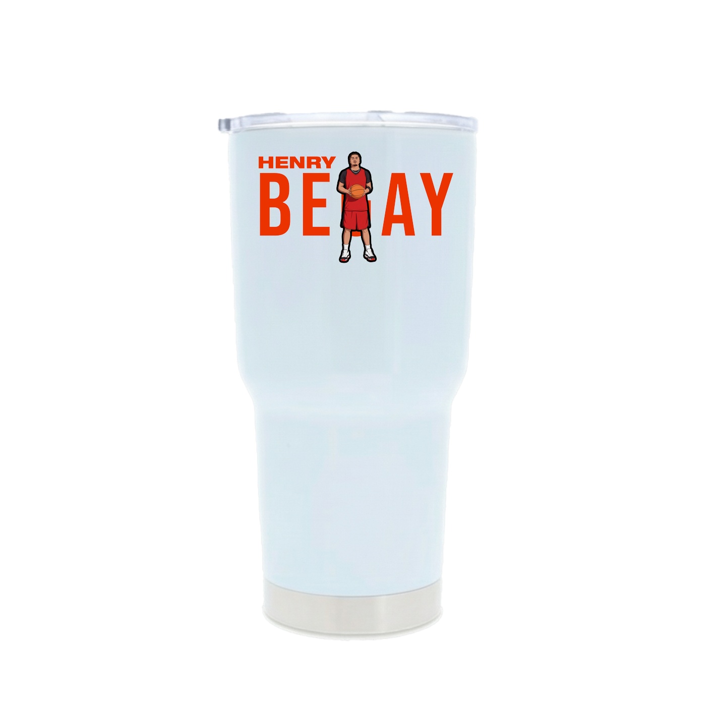 30oz Stainless Steel Tumbler — Player Name in White