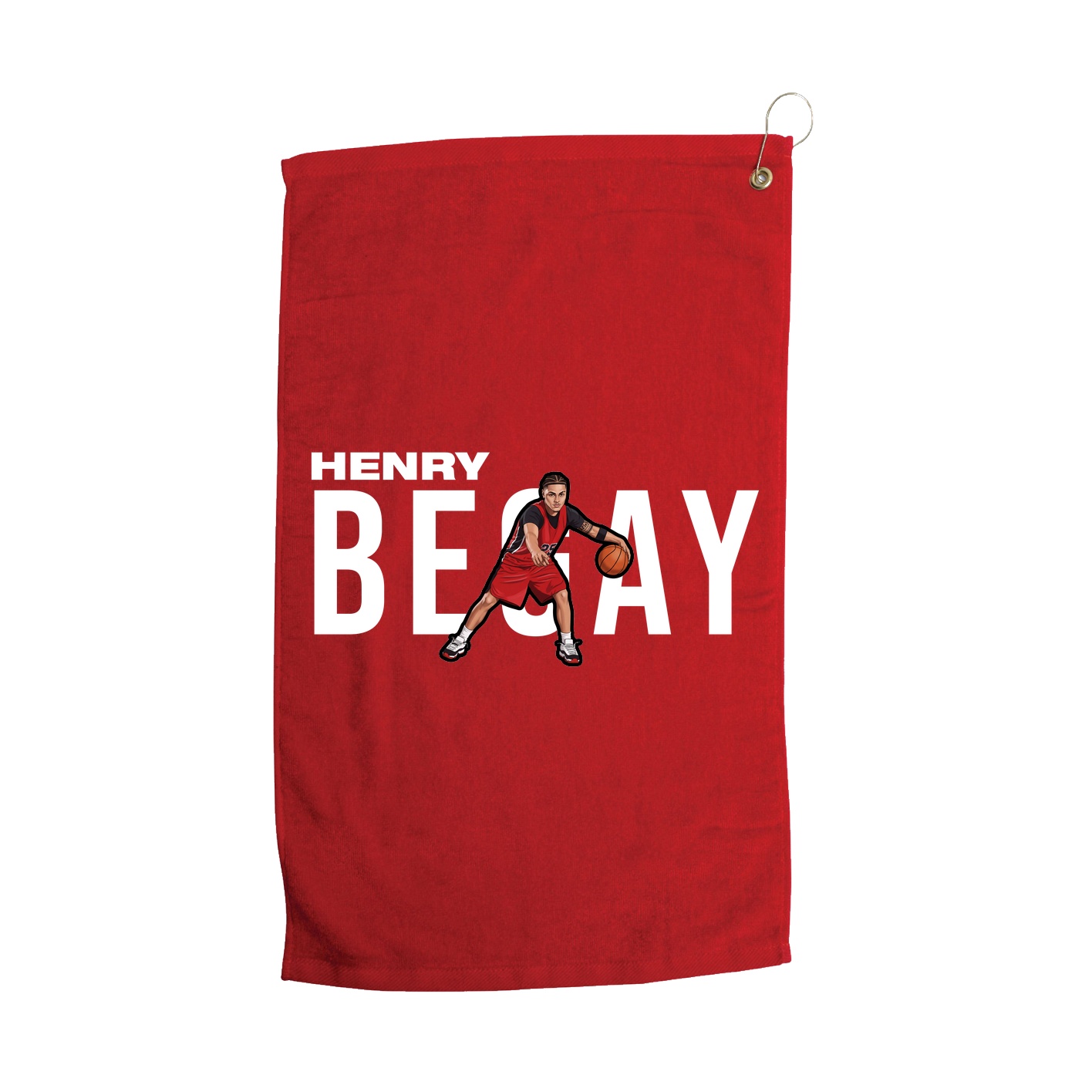 Golf Towel — Player Name in Red