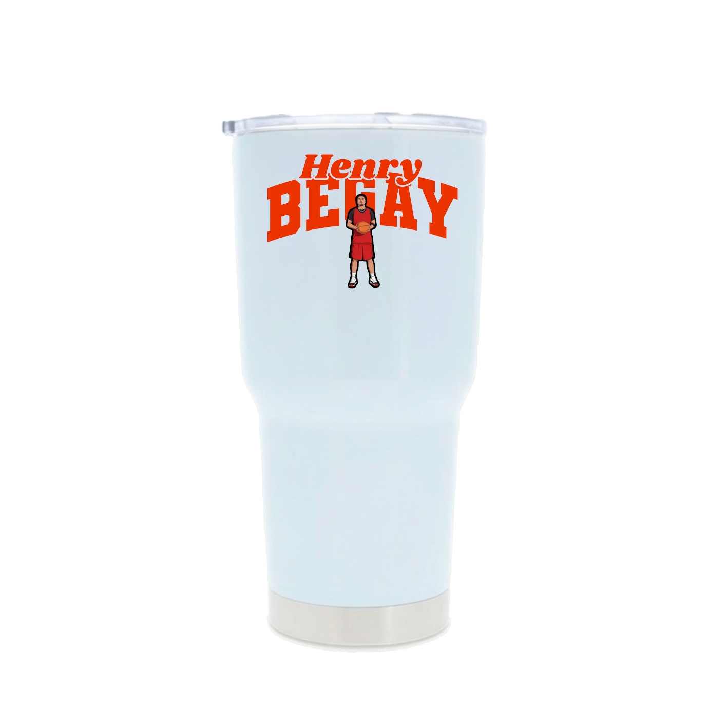30oz Stainless Steel Tumbler — Signature Arch in White