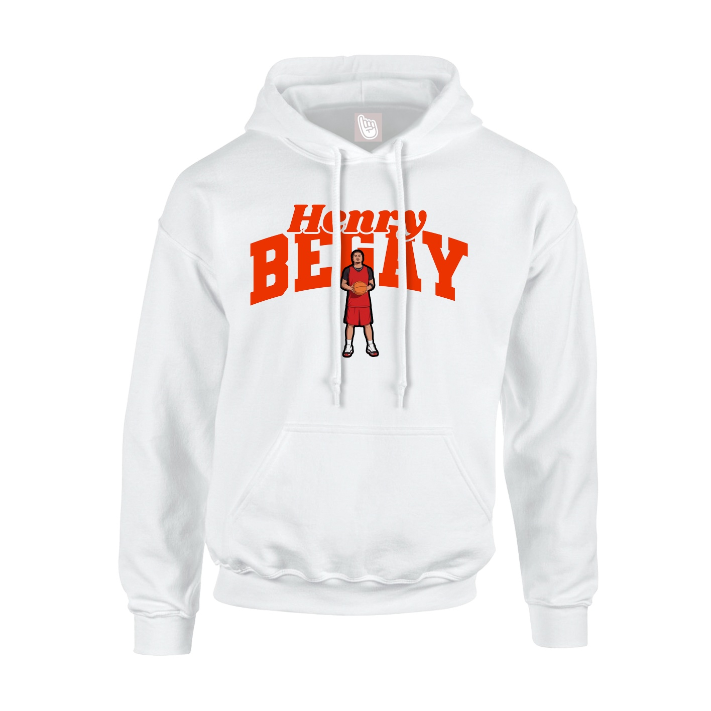 Youth Hoodie — Signature Arch in White