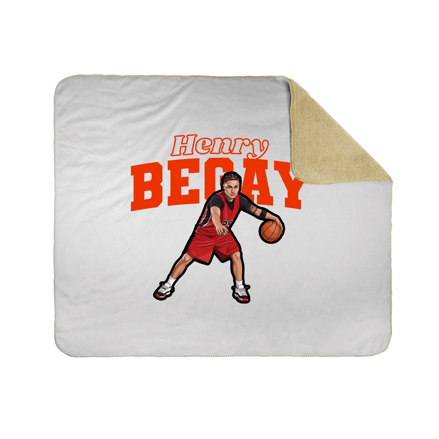 Throw Blanket — Name Arch in White