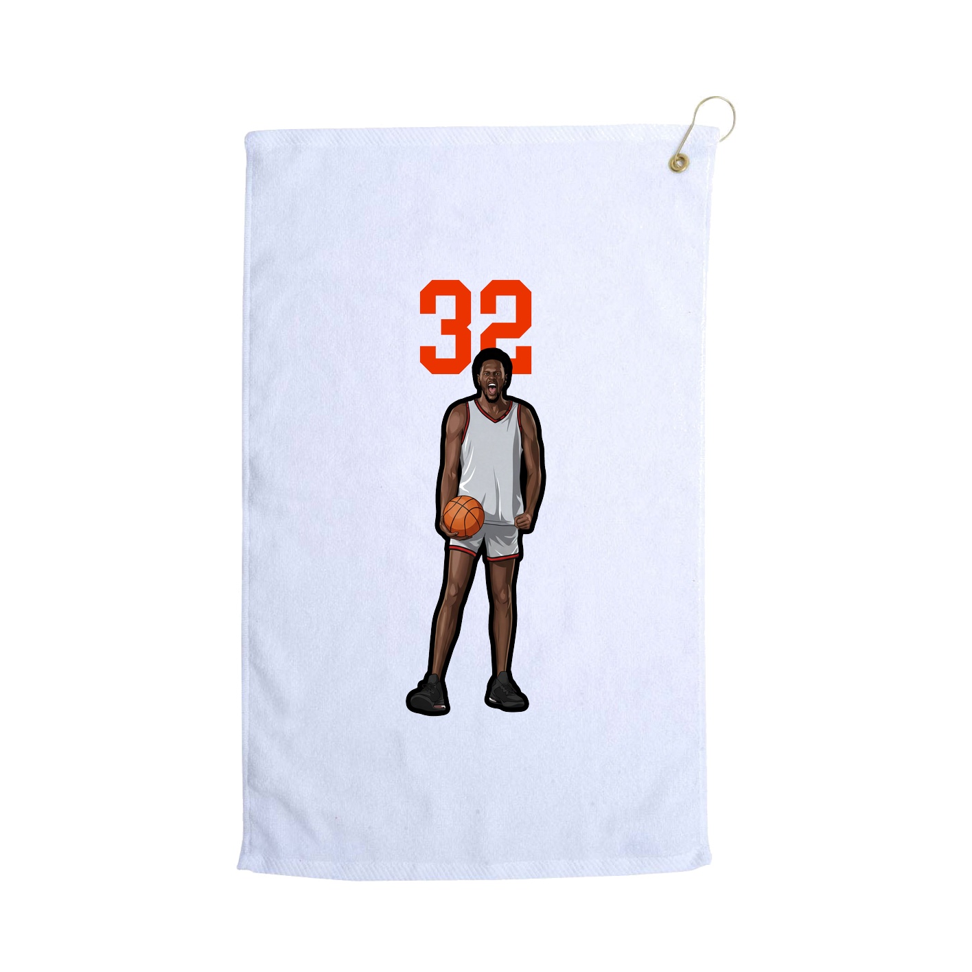 Golf Towel — Number Top in White