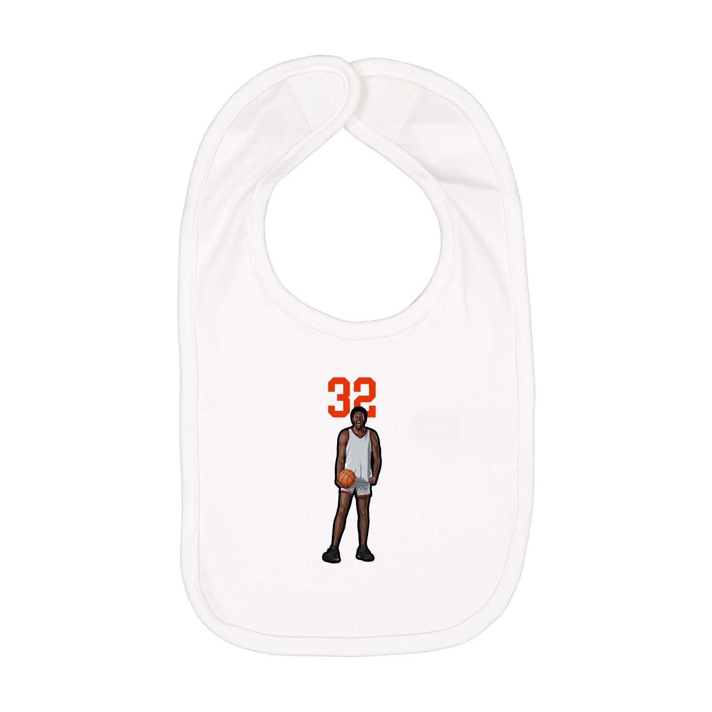 Infant Bib — Number Top in White