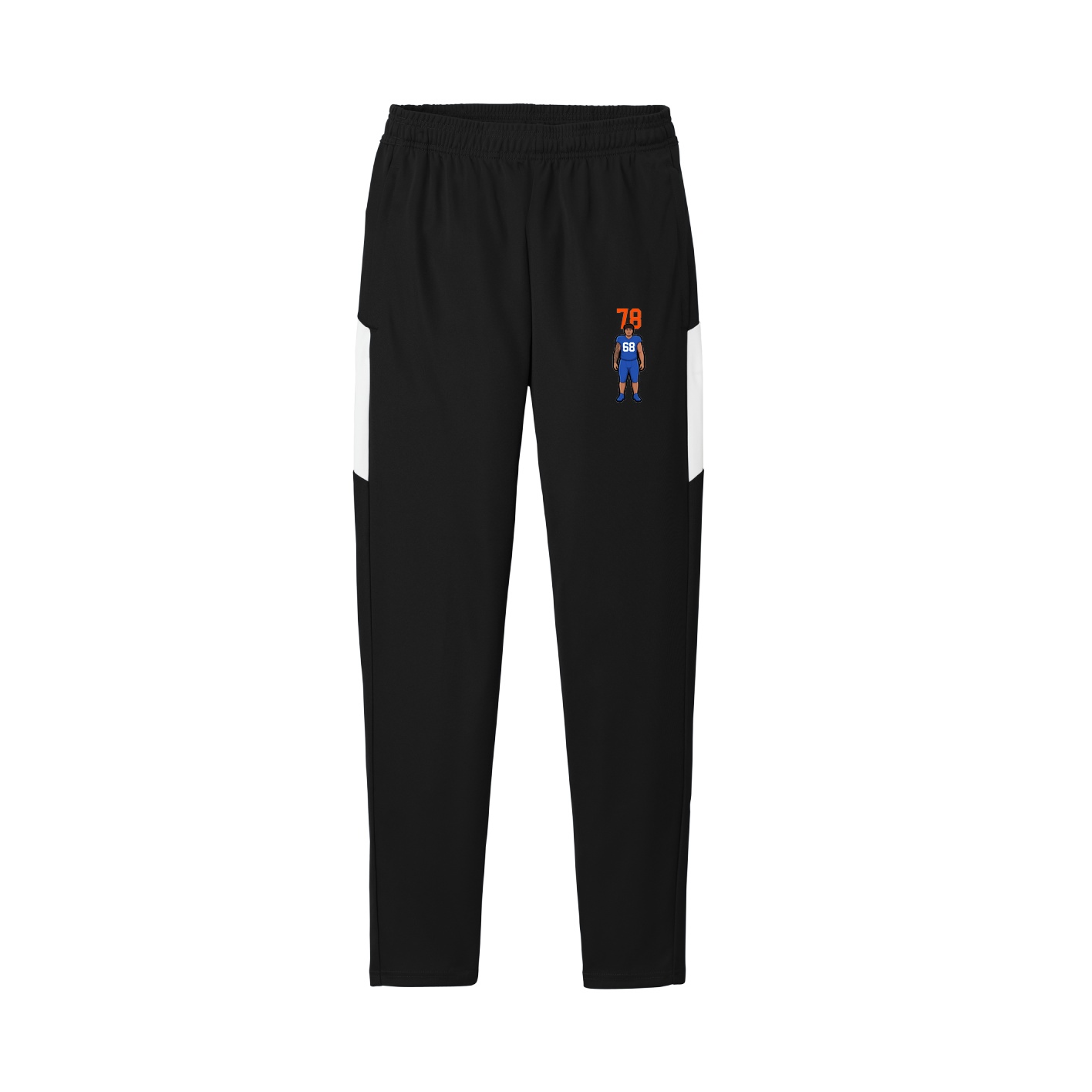Team Travel Pant — Number Top in Black/White