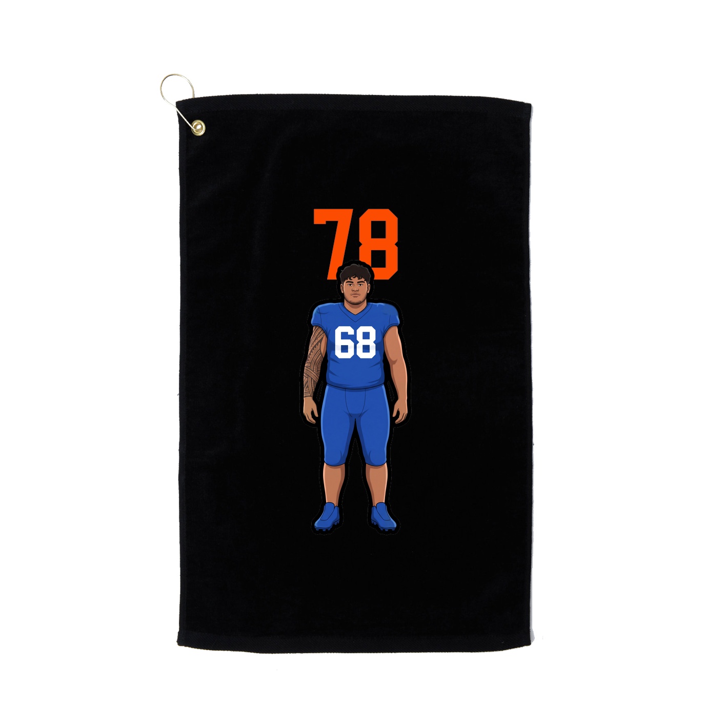 Golf Towel — Number Top in Black