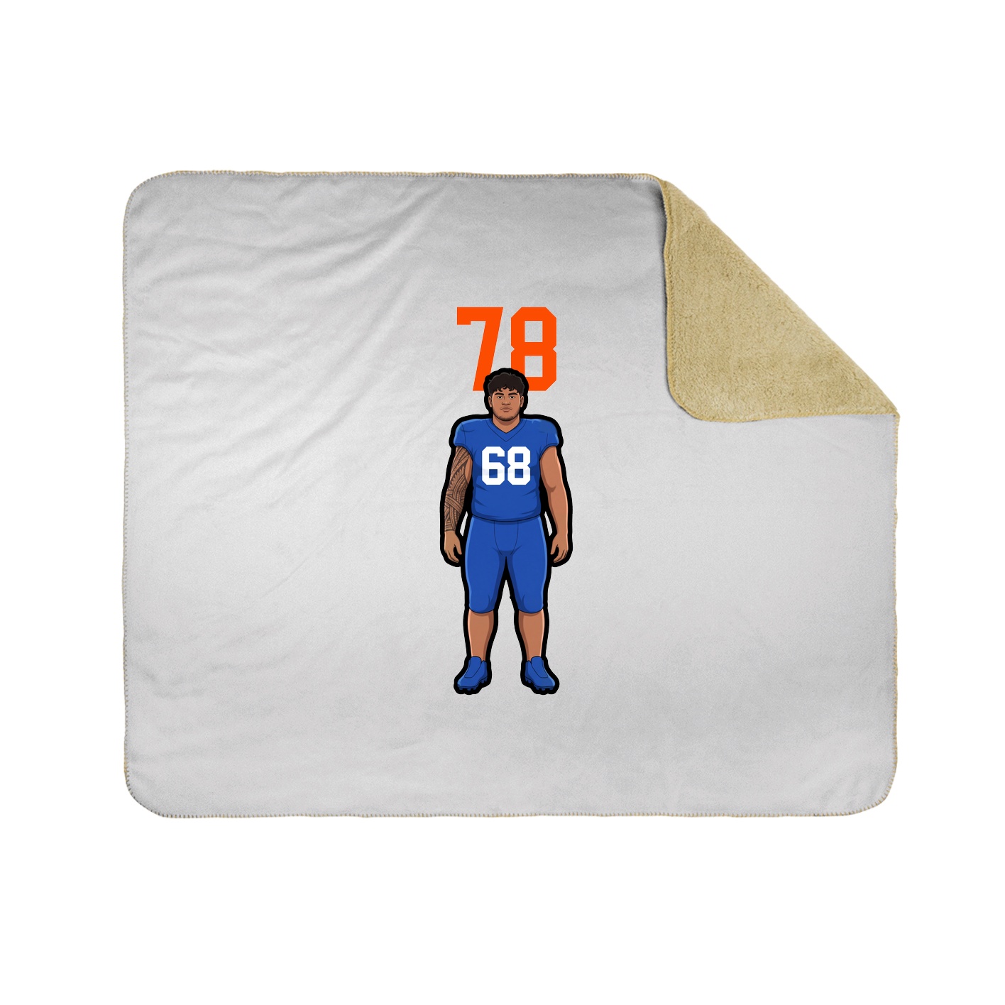 Throw Blanket — Number Top in White