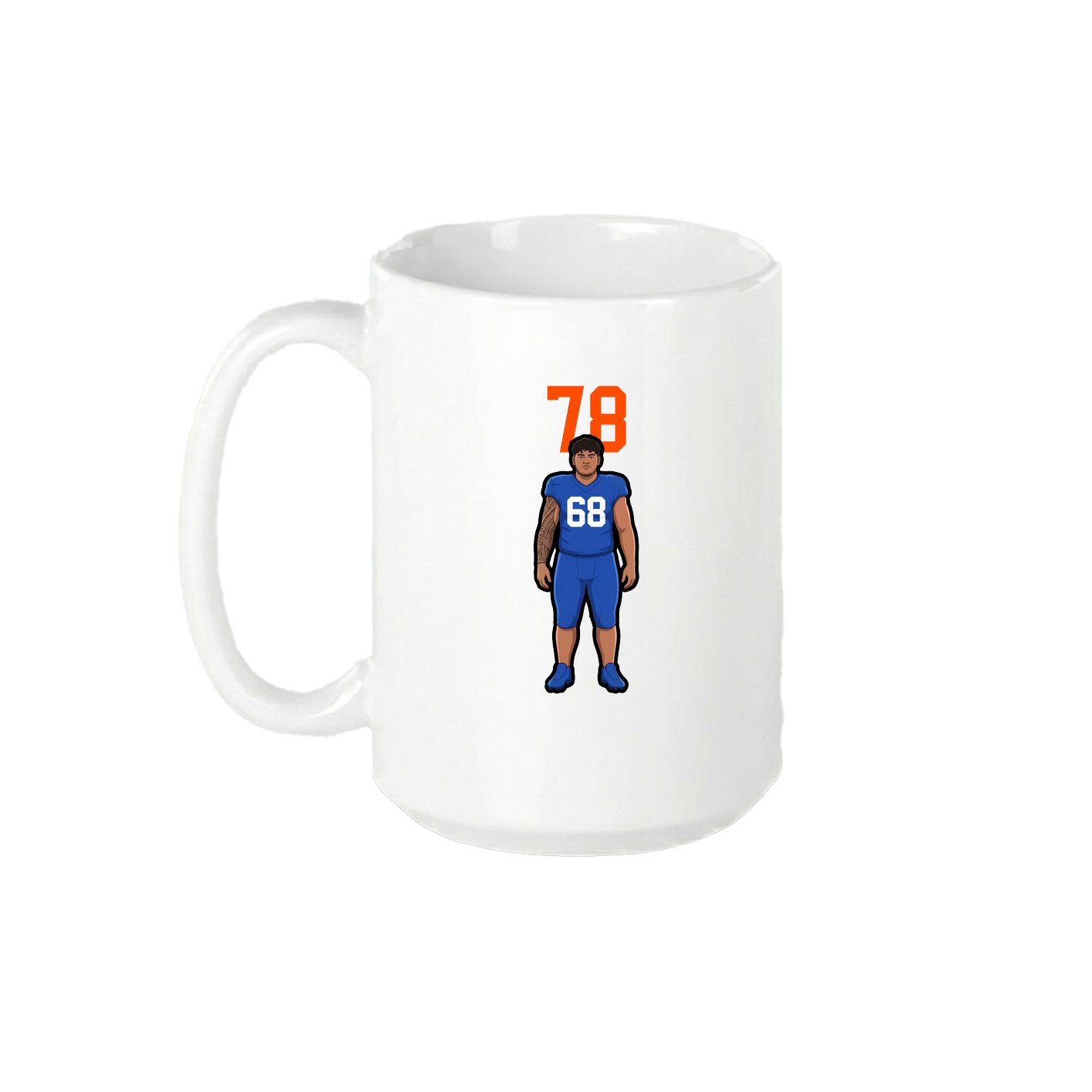15oz Coffee Mug — Number Top in White