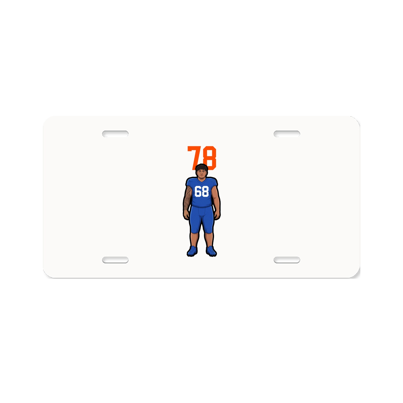 License Plate — Number Top in Classic