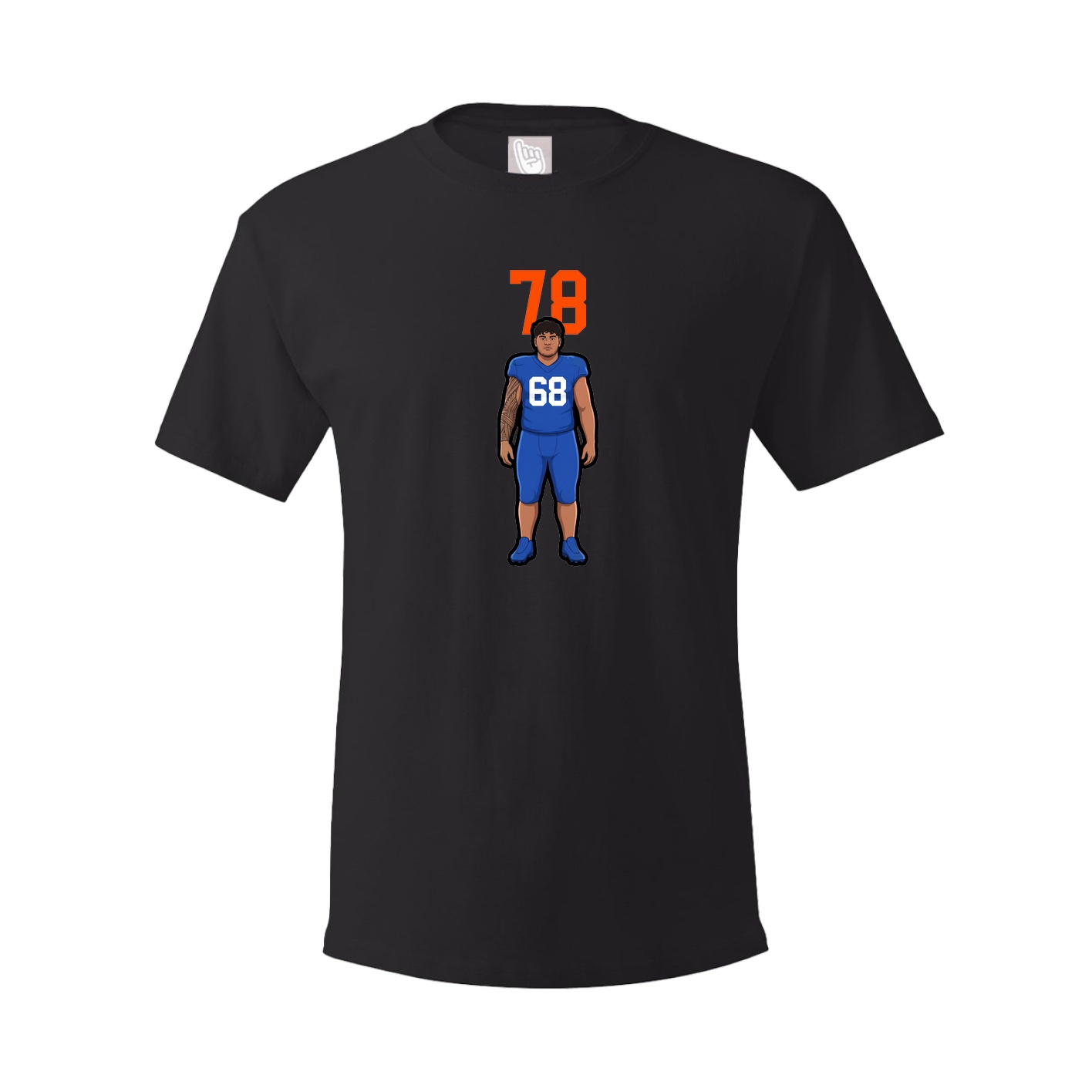 Youth Tee — Number Top in Black