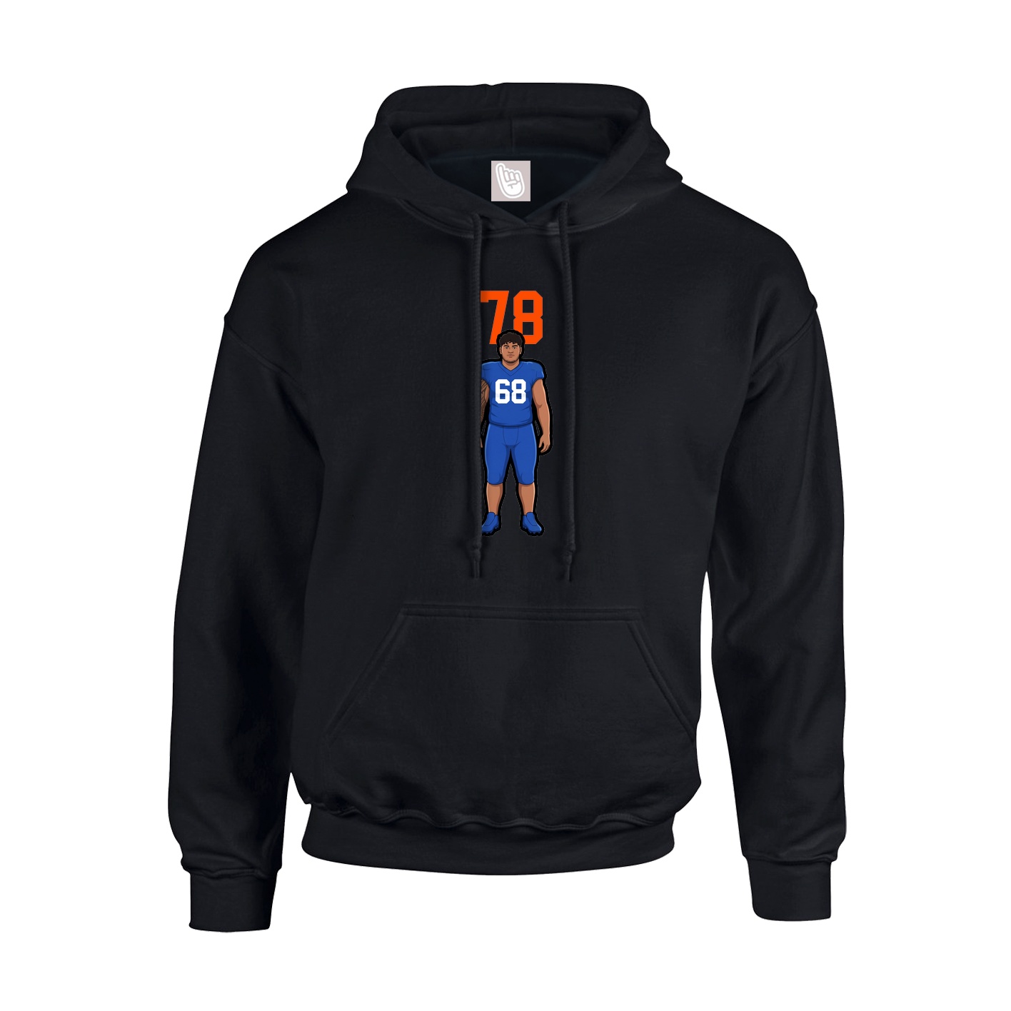 Youth Hoodie — Number Top in Black