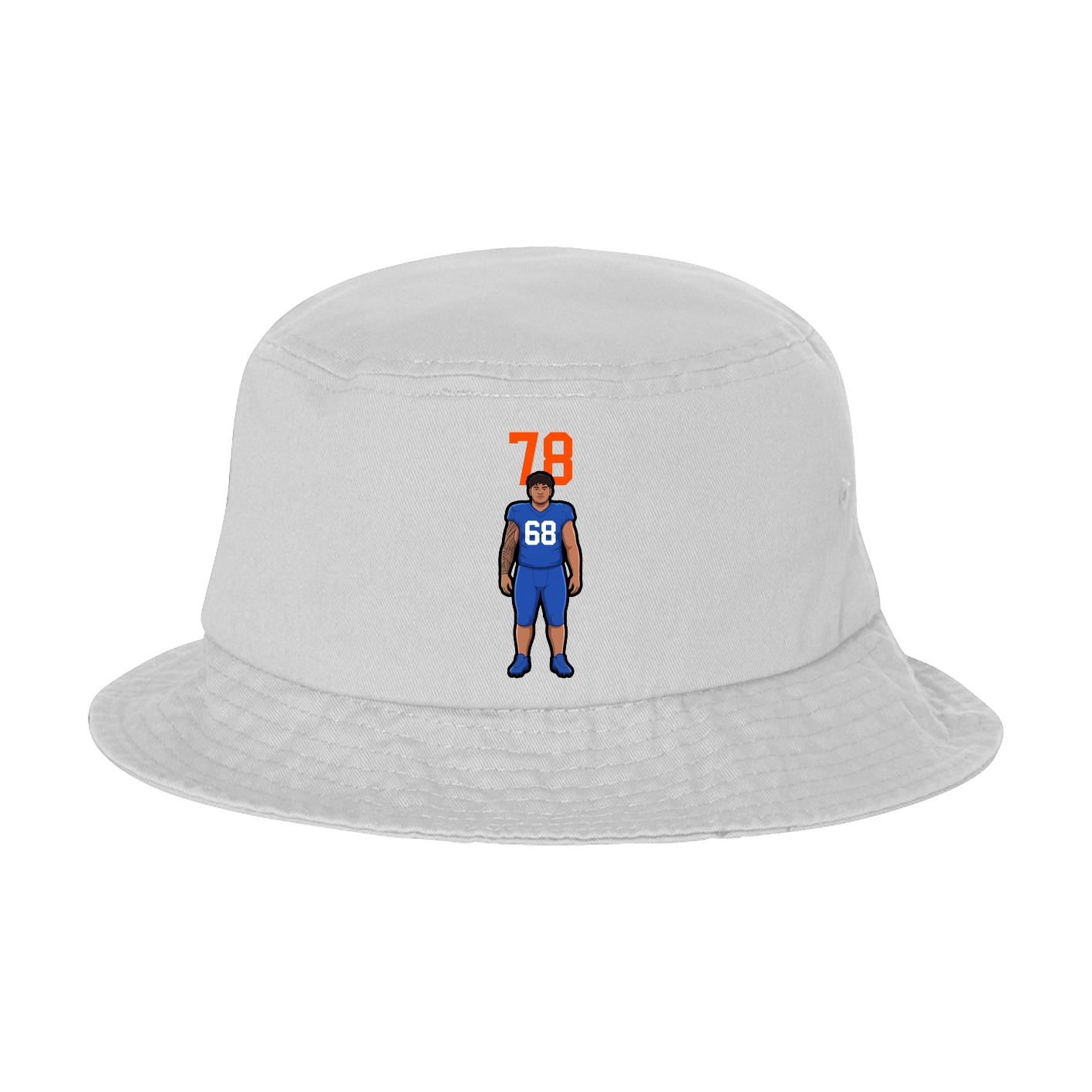 Bucket Cap — Number Top in White