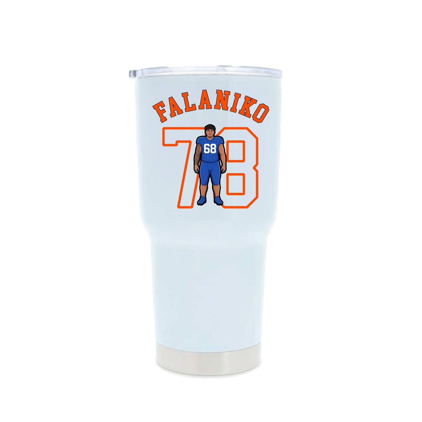 30oz Stainless Steel Tumbler — Shirsey Arch in White