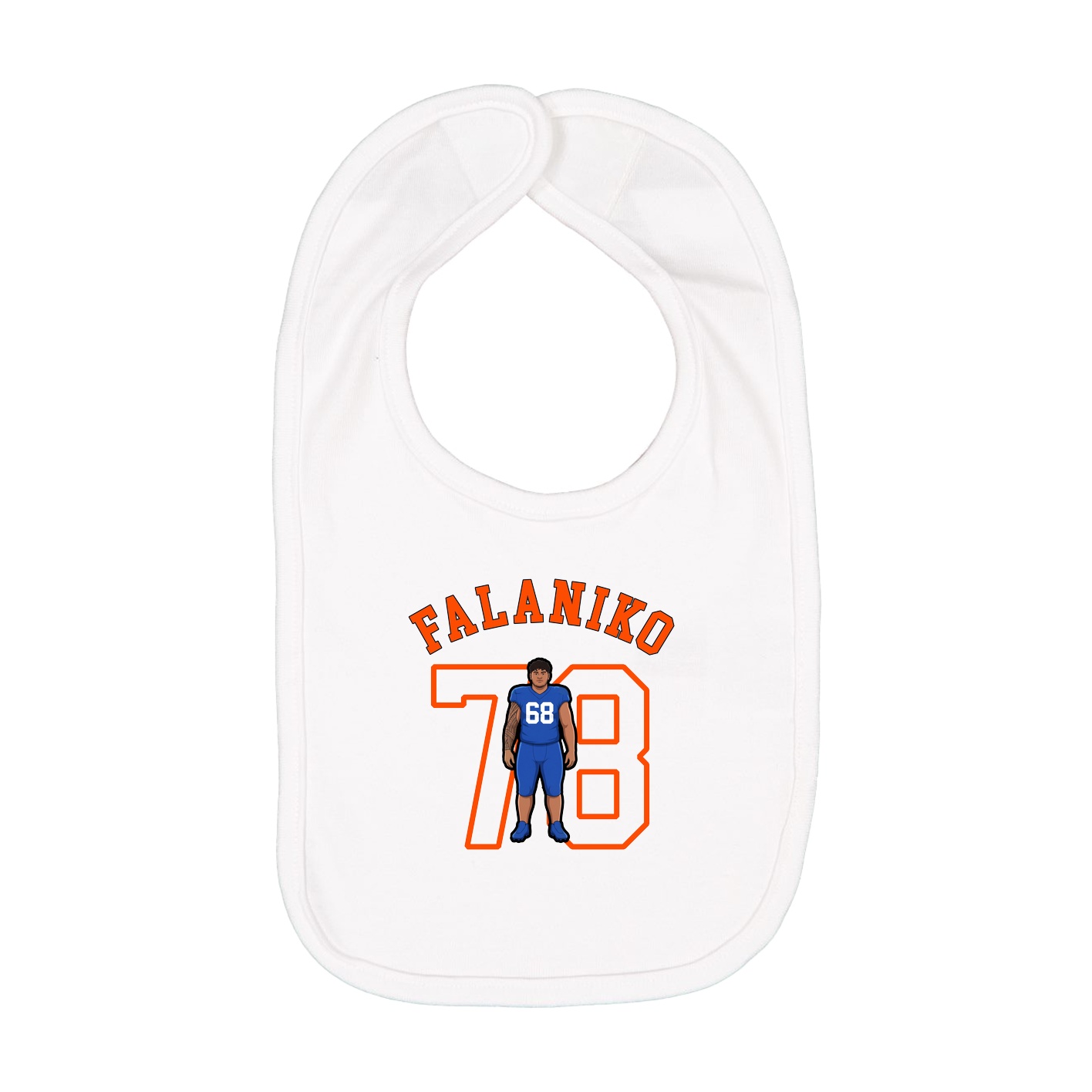 Infant Bib — Shirsey Arch in White