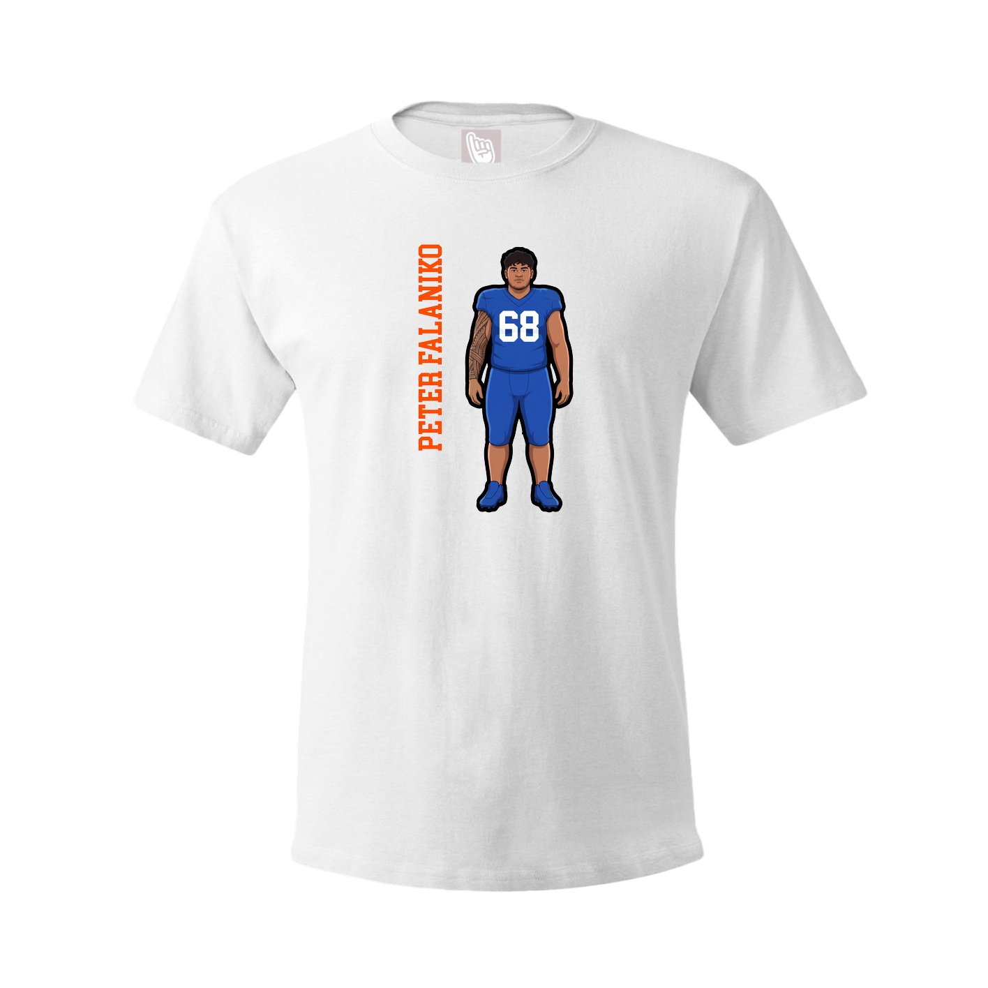 Tee — Name Vertical in White