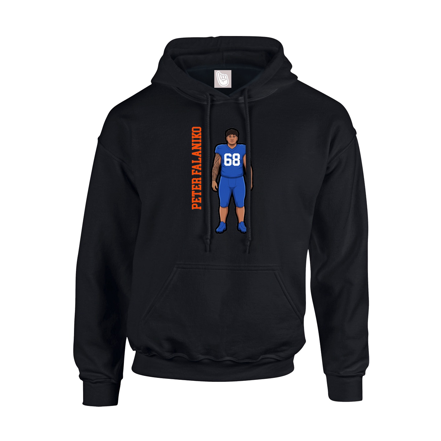 Youth Hoodie — Name Vertical in Black