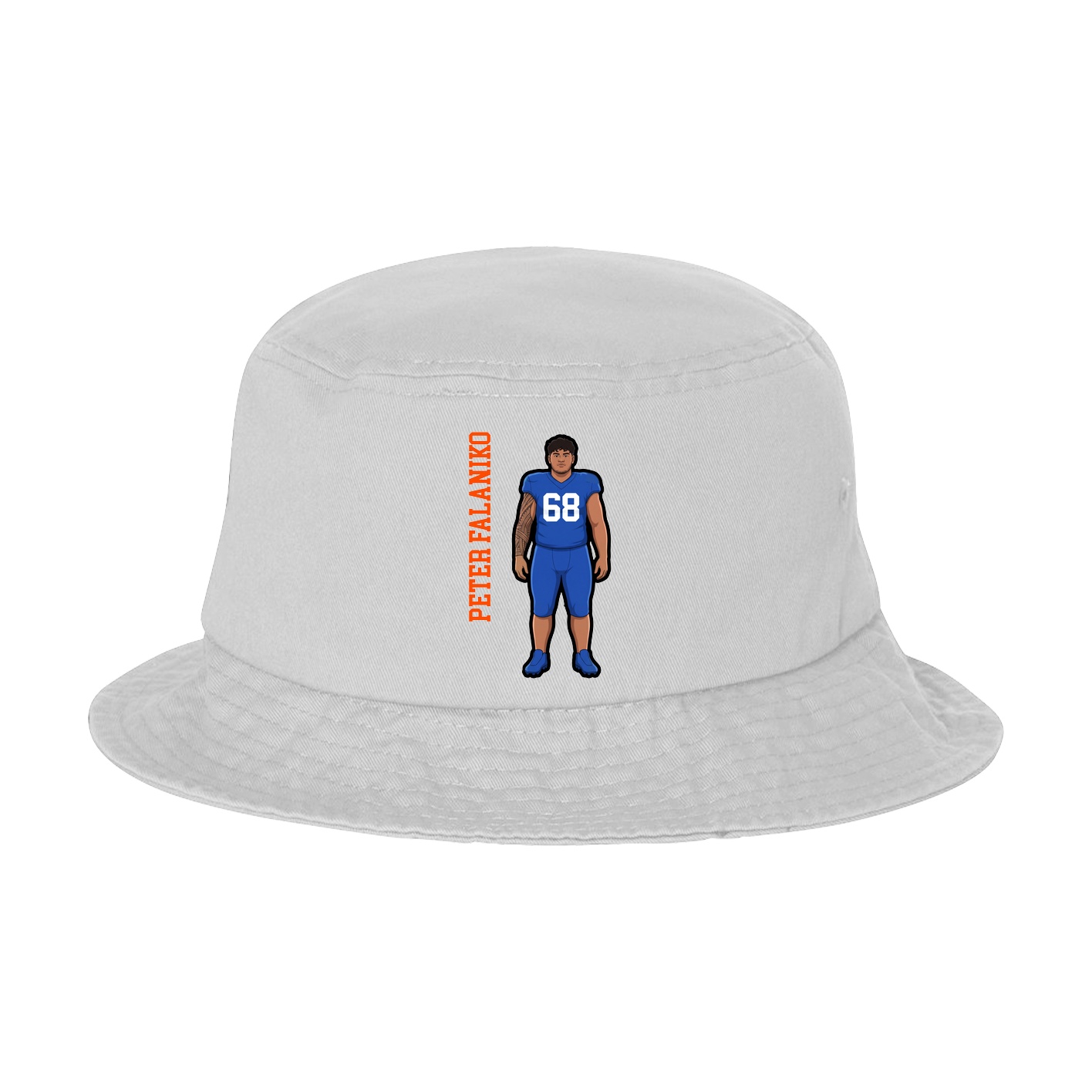 Bucket Cap — Name Vertical in White