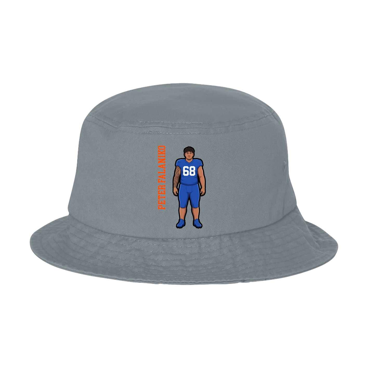 Bucket Cap — Name Vertical in Grey