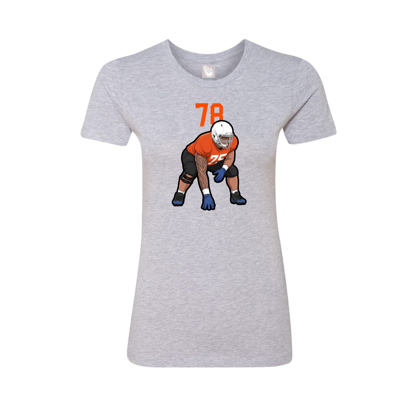 Womens Tee — Number Top in Grey