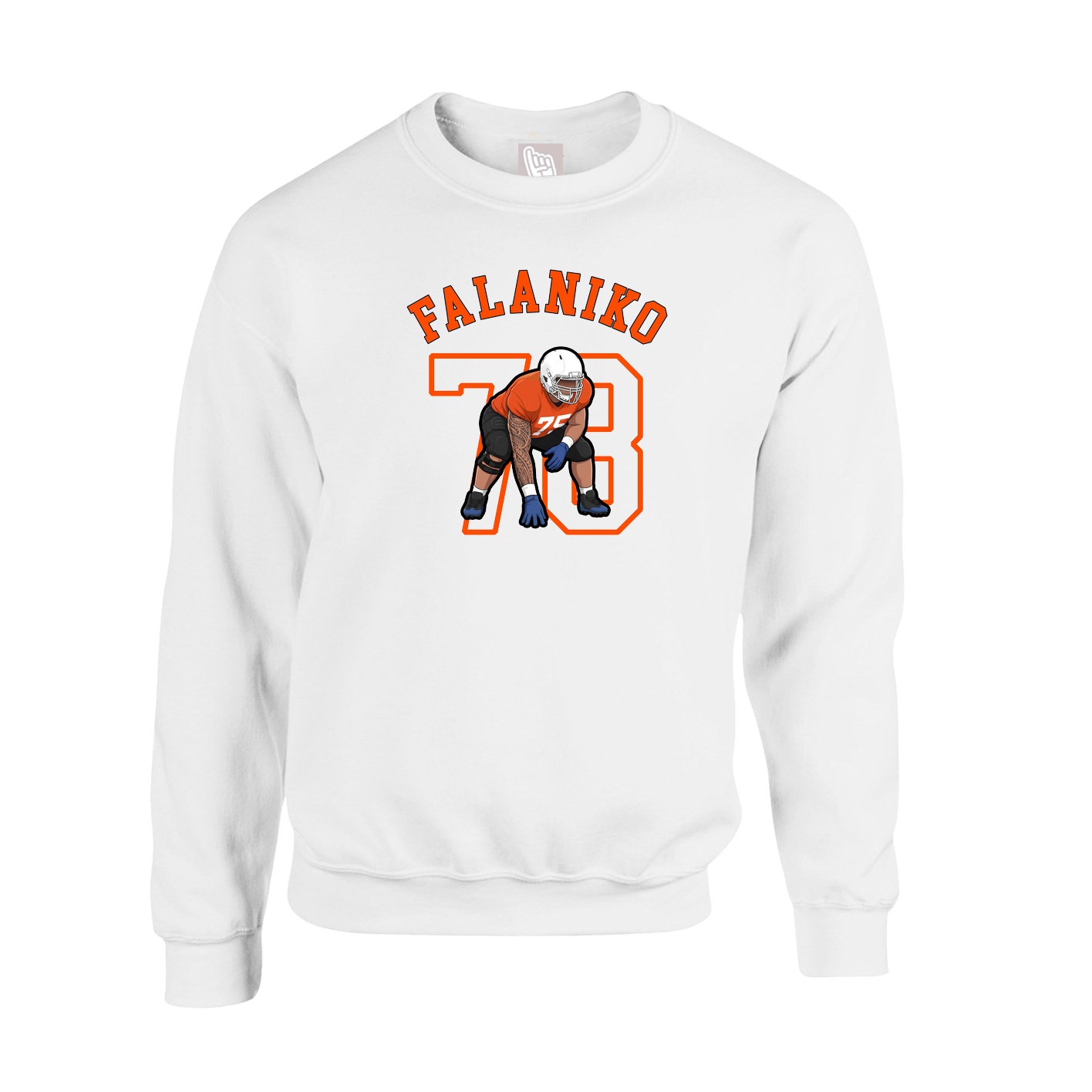 Fleece Crew — Shirsey Arch in White