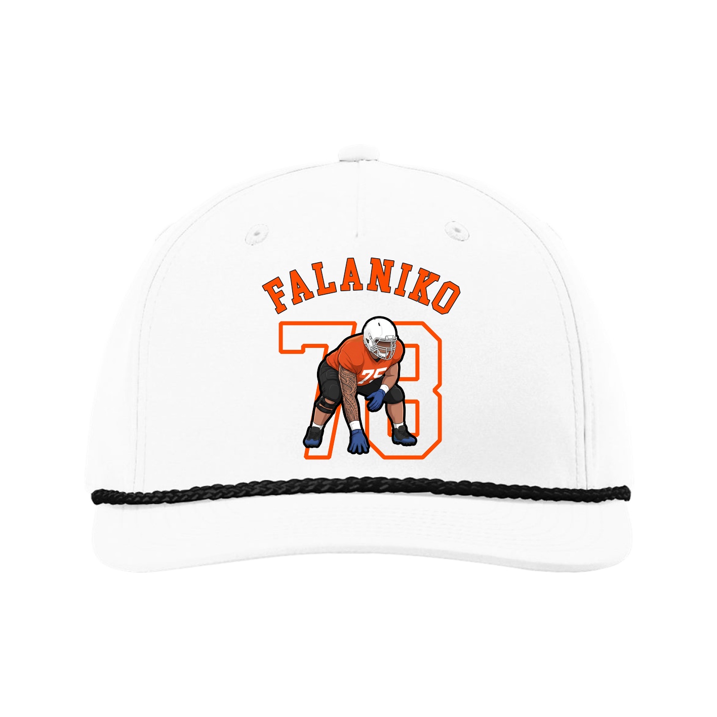 Five-Panel Classic Rope Cap — Shirsey Arch in White