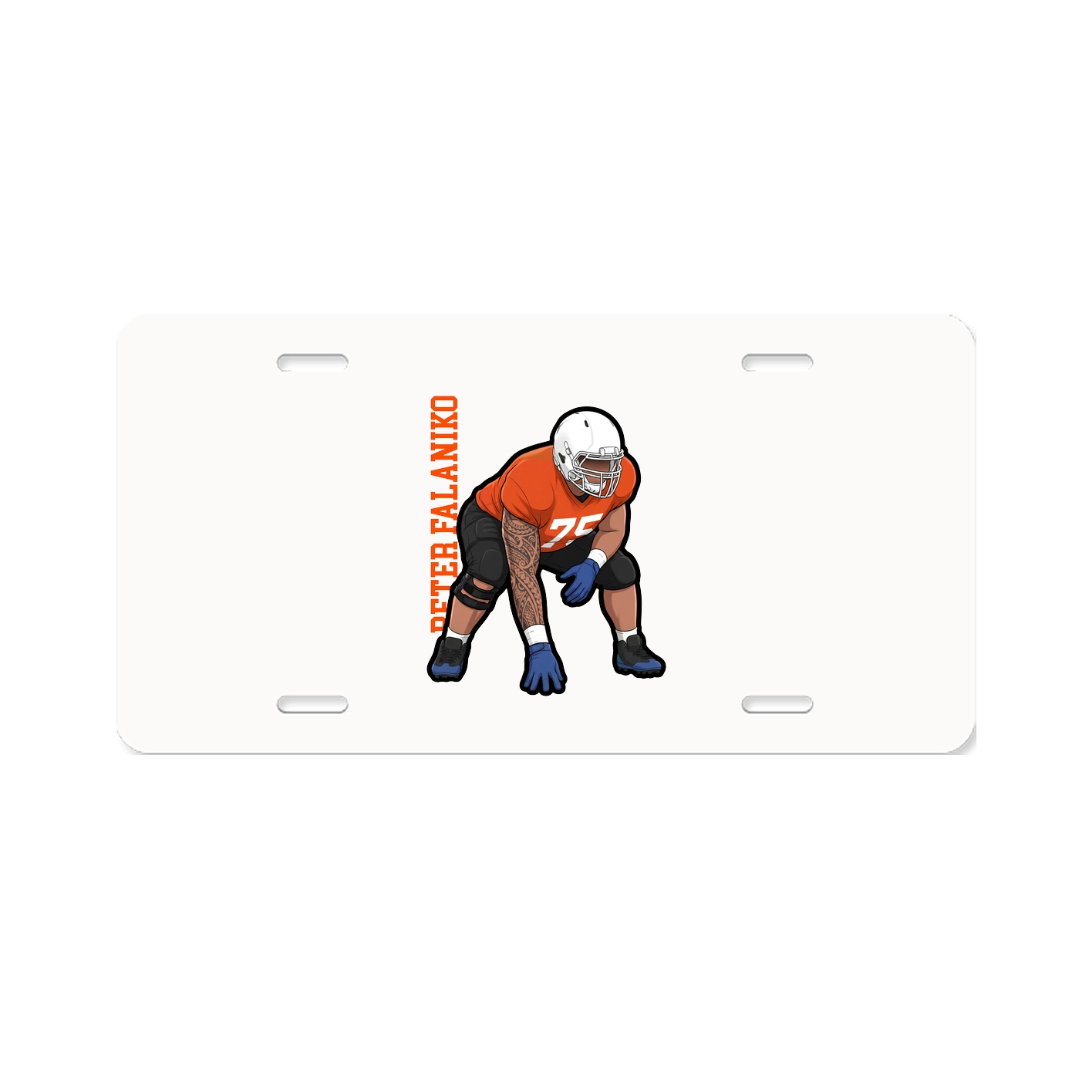 License Plate — Name Vertical in Classic