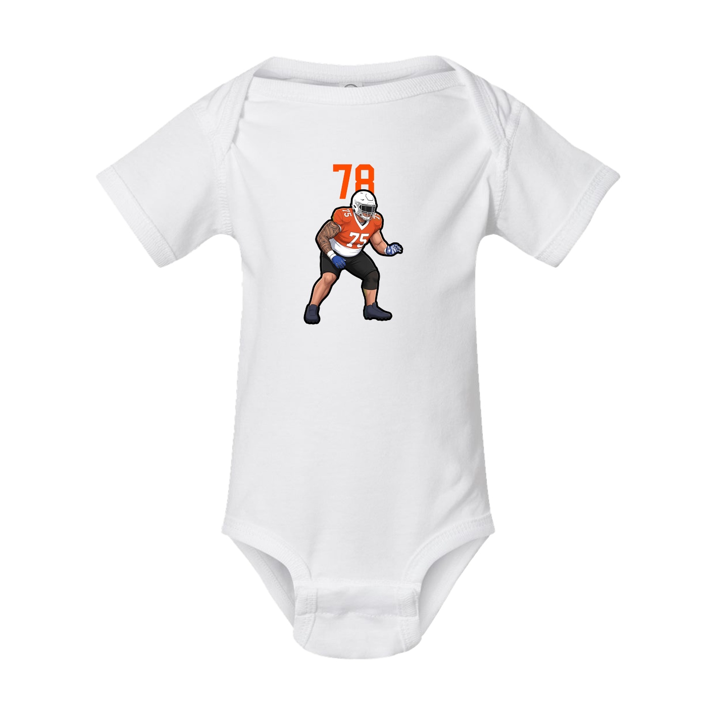 Baby Onesie — Number Top in White