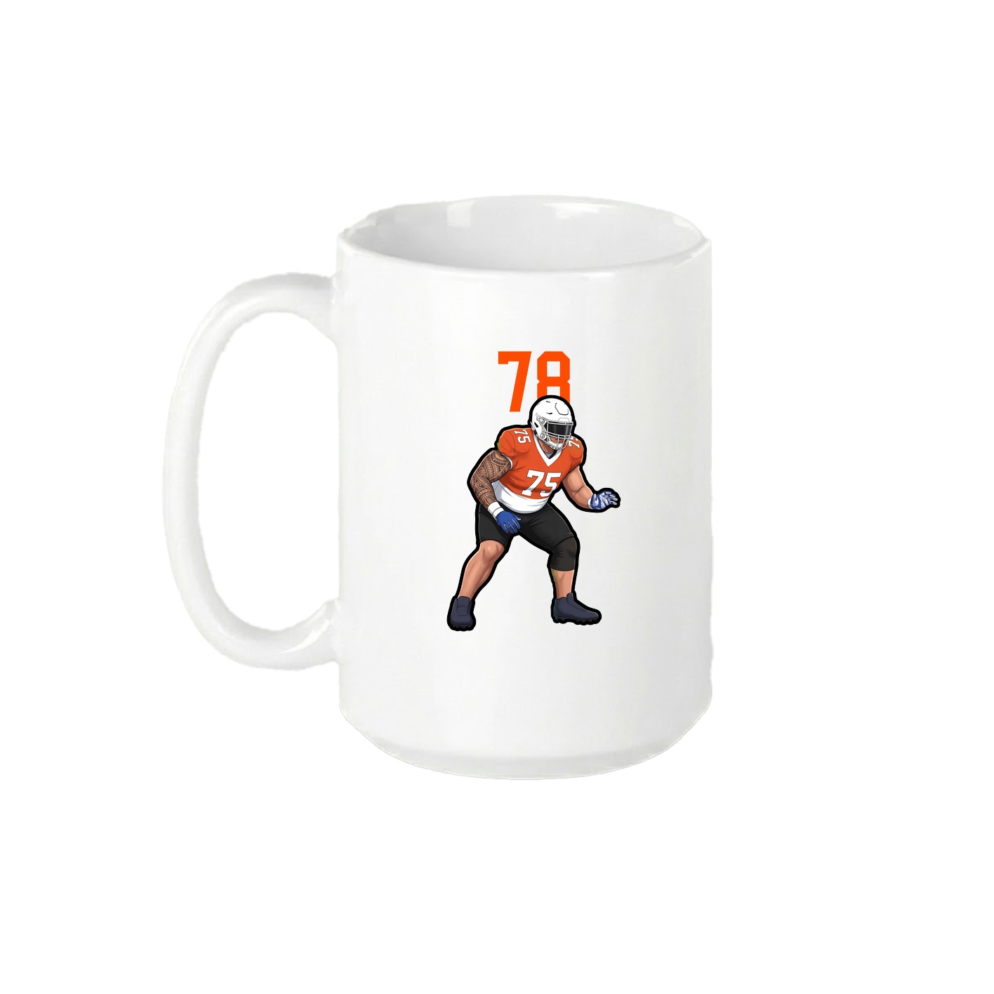 15oz Coffee Mug — Number Top in White