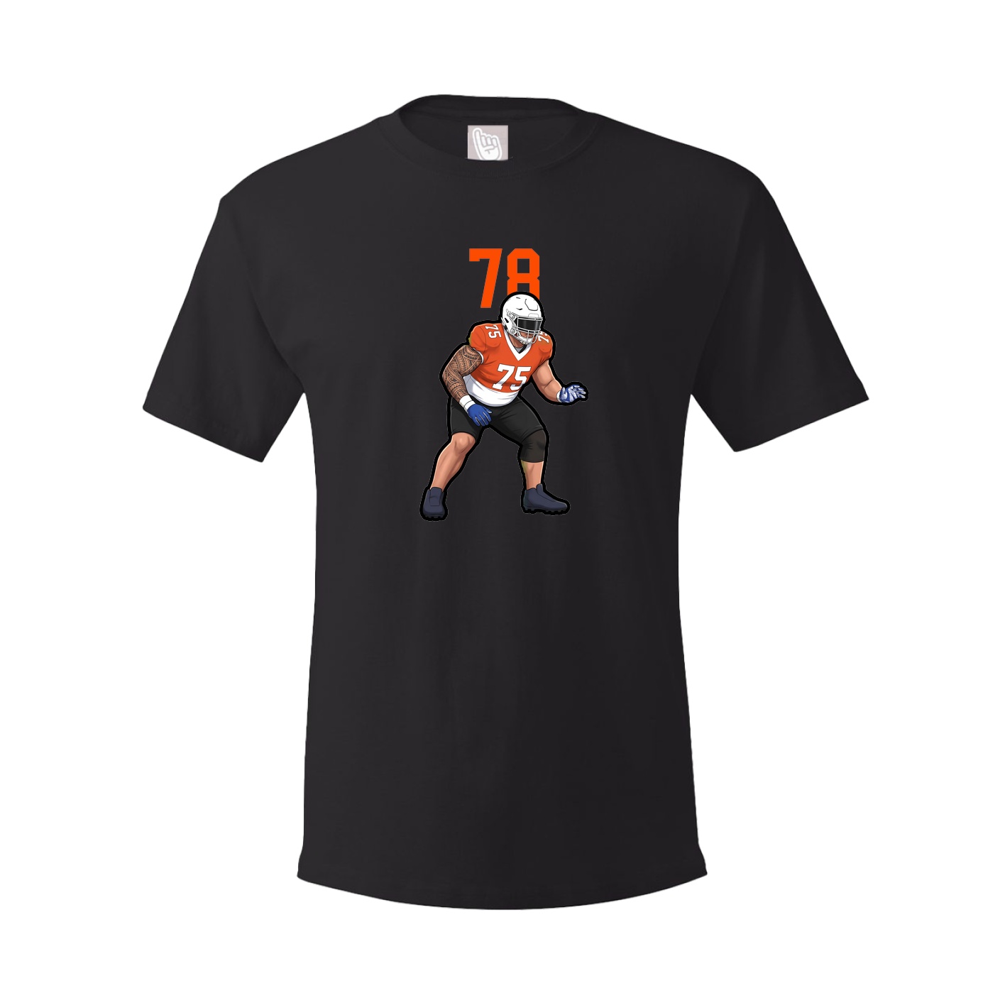 Youth Tee — Number Top in Black