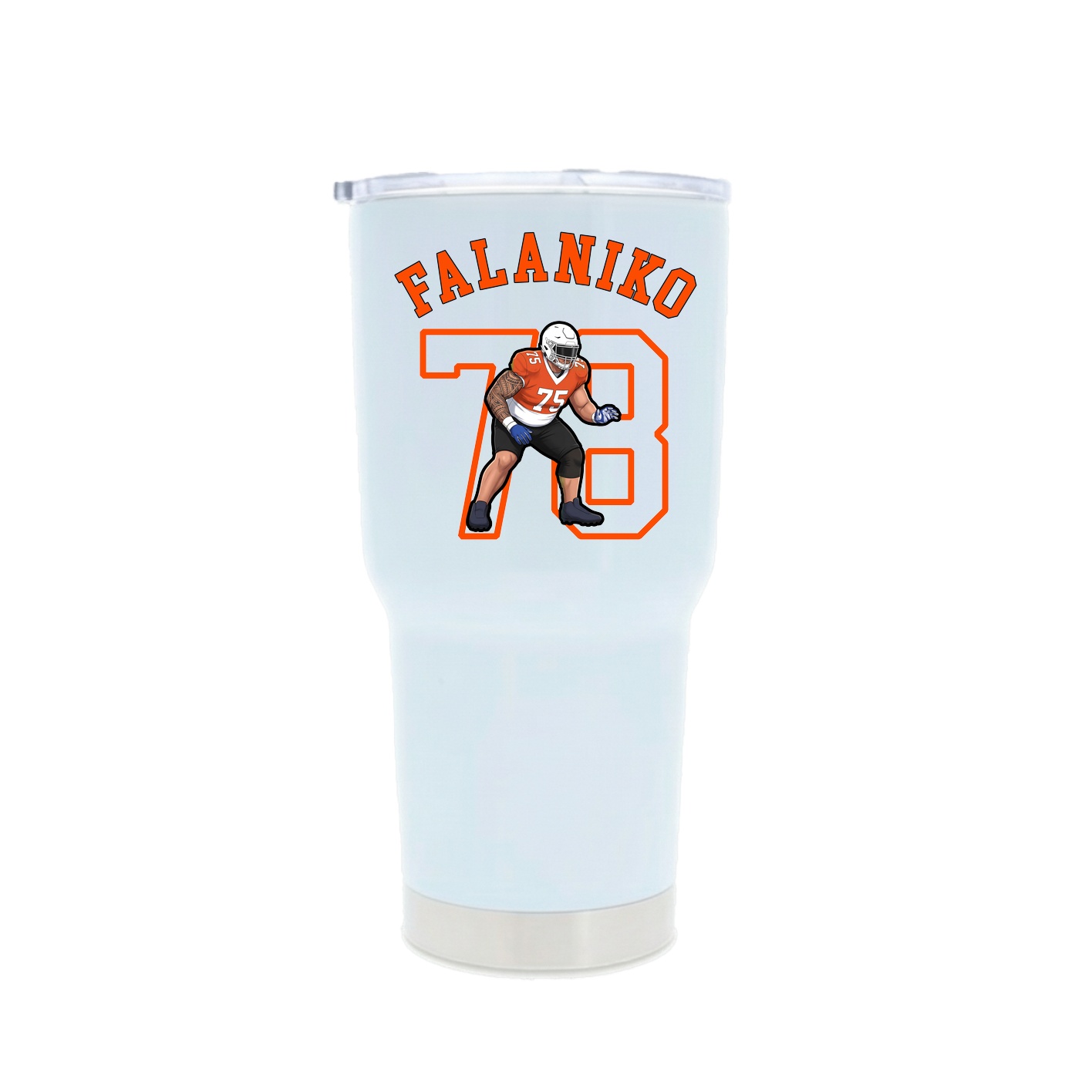 30oz Stainless Steel Tumbler — Shirsey Arch in White