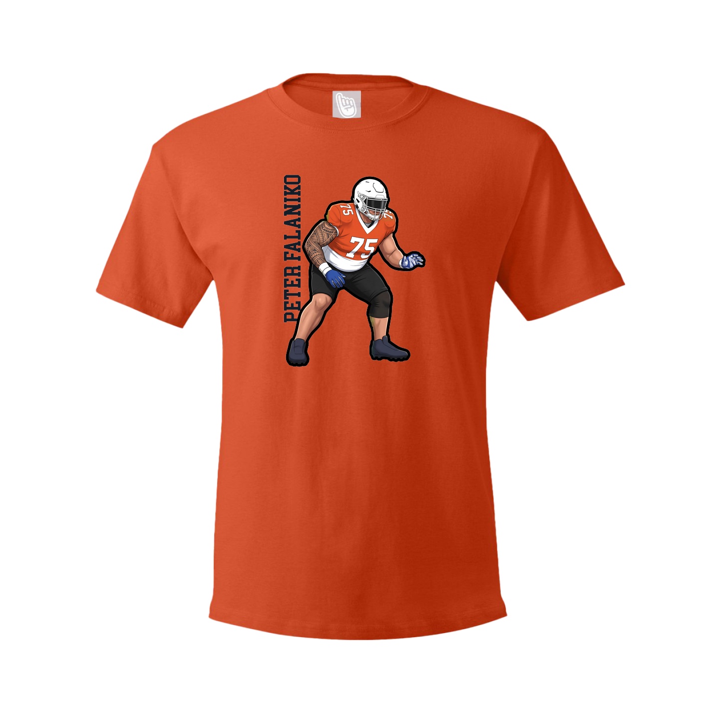 Youth Tee — Name Vertical in Orange