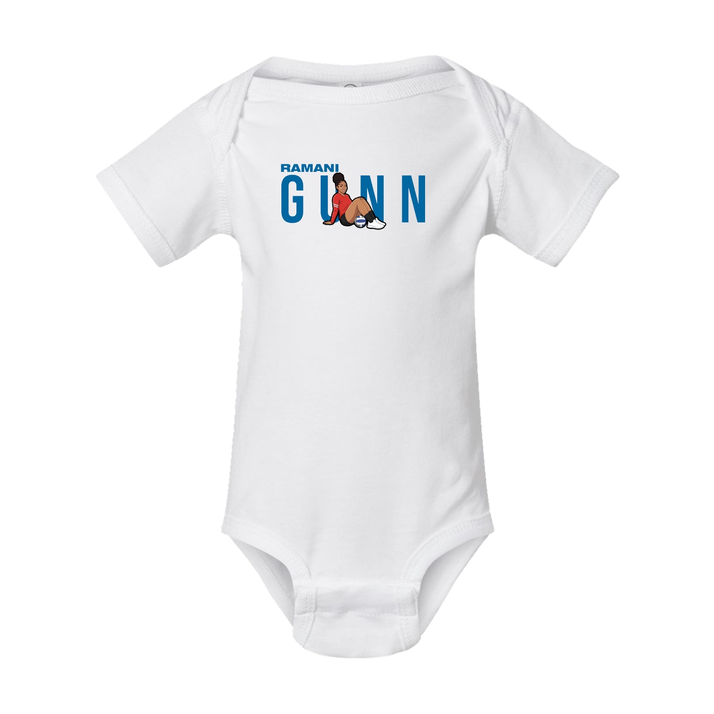 Baby Onesie — Player Name in White