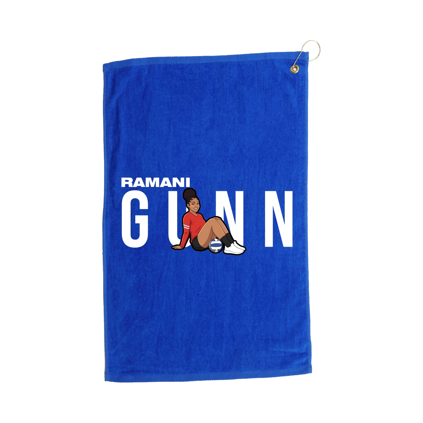 Golf Towel — Player Name in Royal