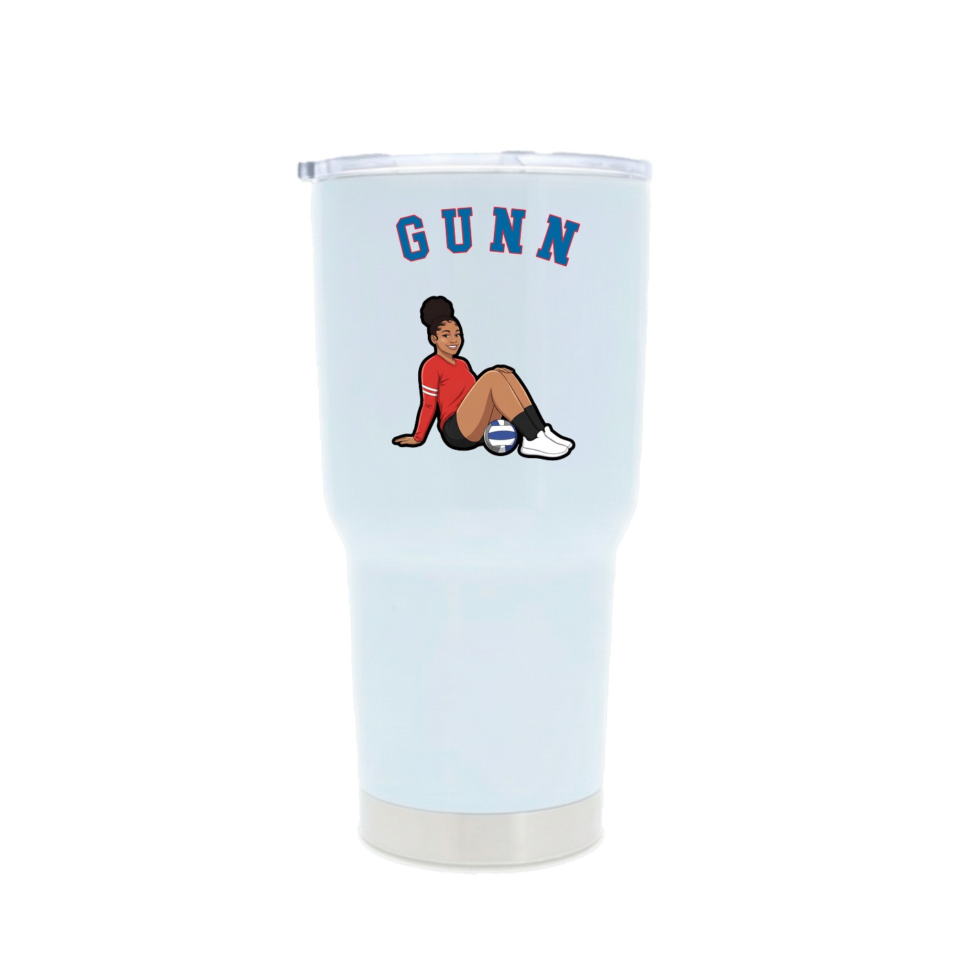 30oz Stainless Steel Tumbler — Shirsey Arch in White