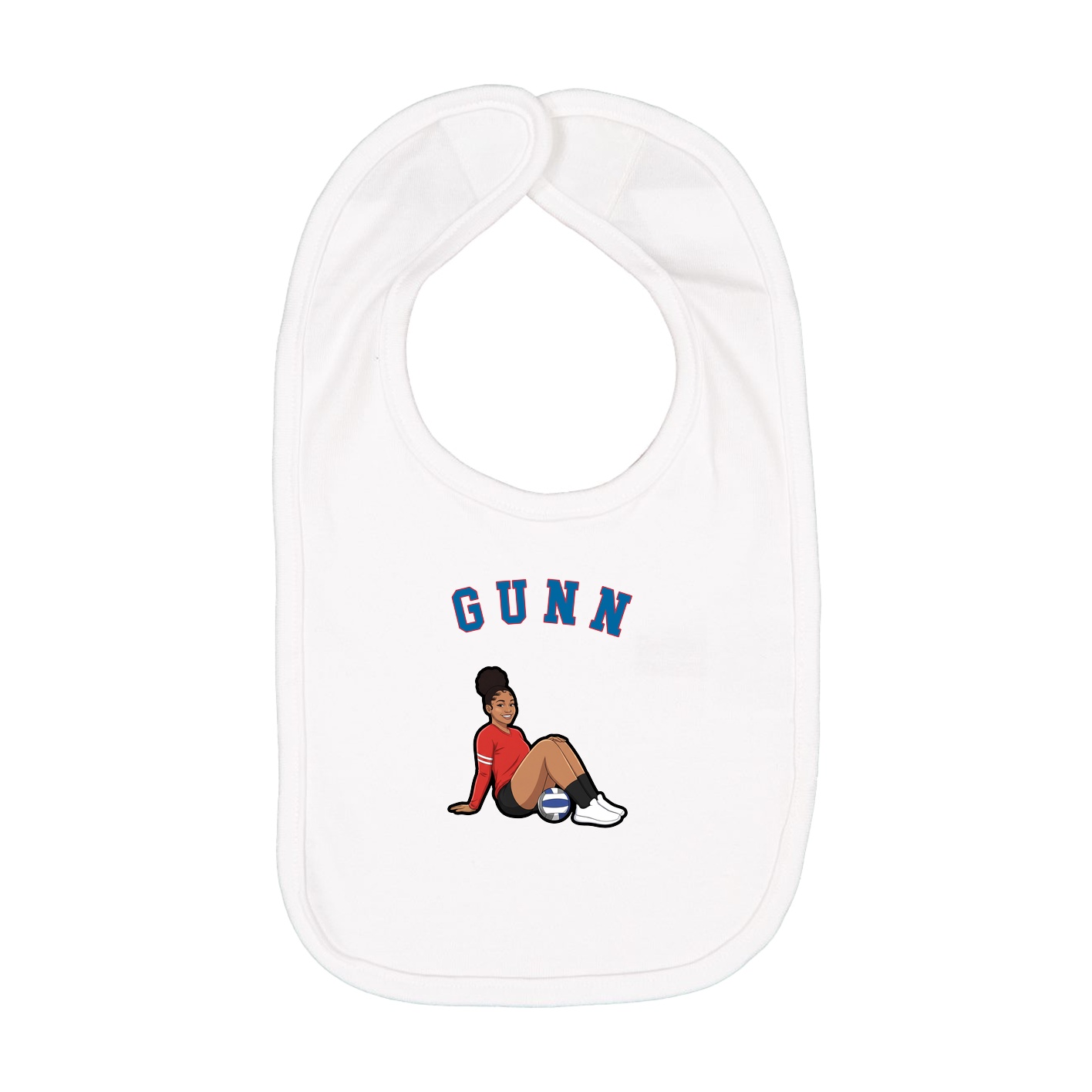 Infant Bib — Shirsey Arch in White