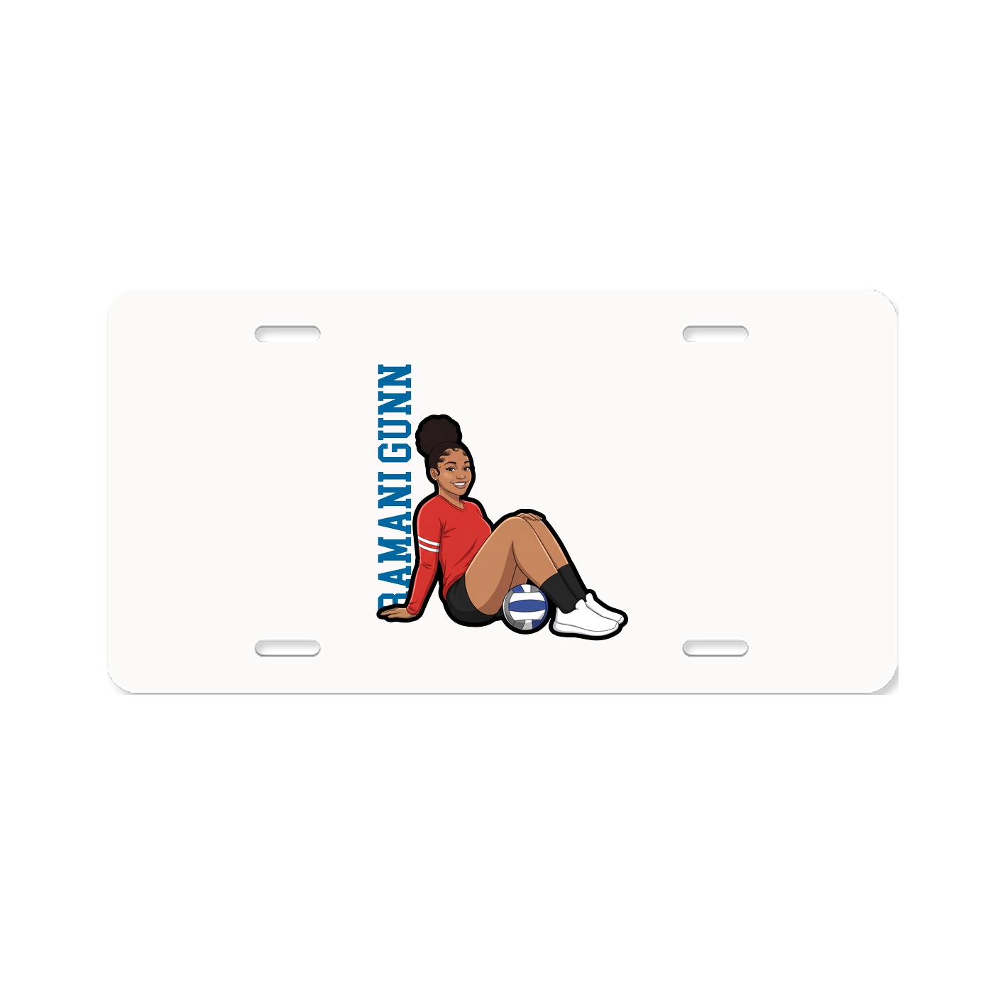 License Plate — Name Vertical in Classic