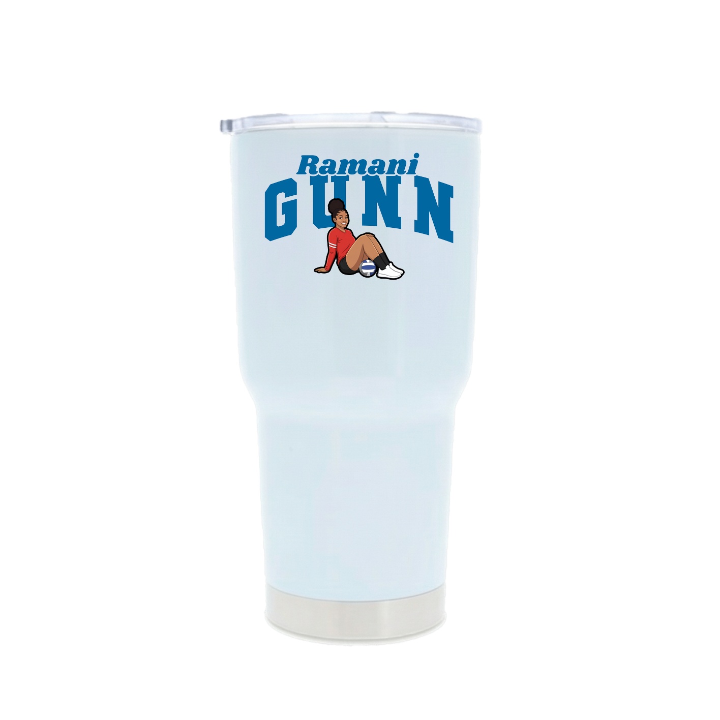 30oz Stainless Steel Tumbler — Signature Arch in White