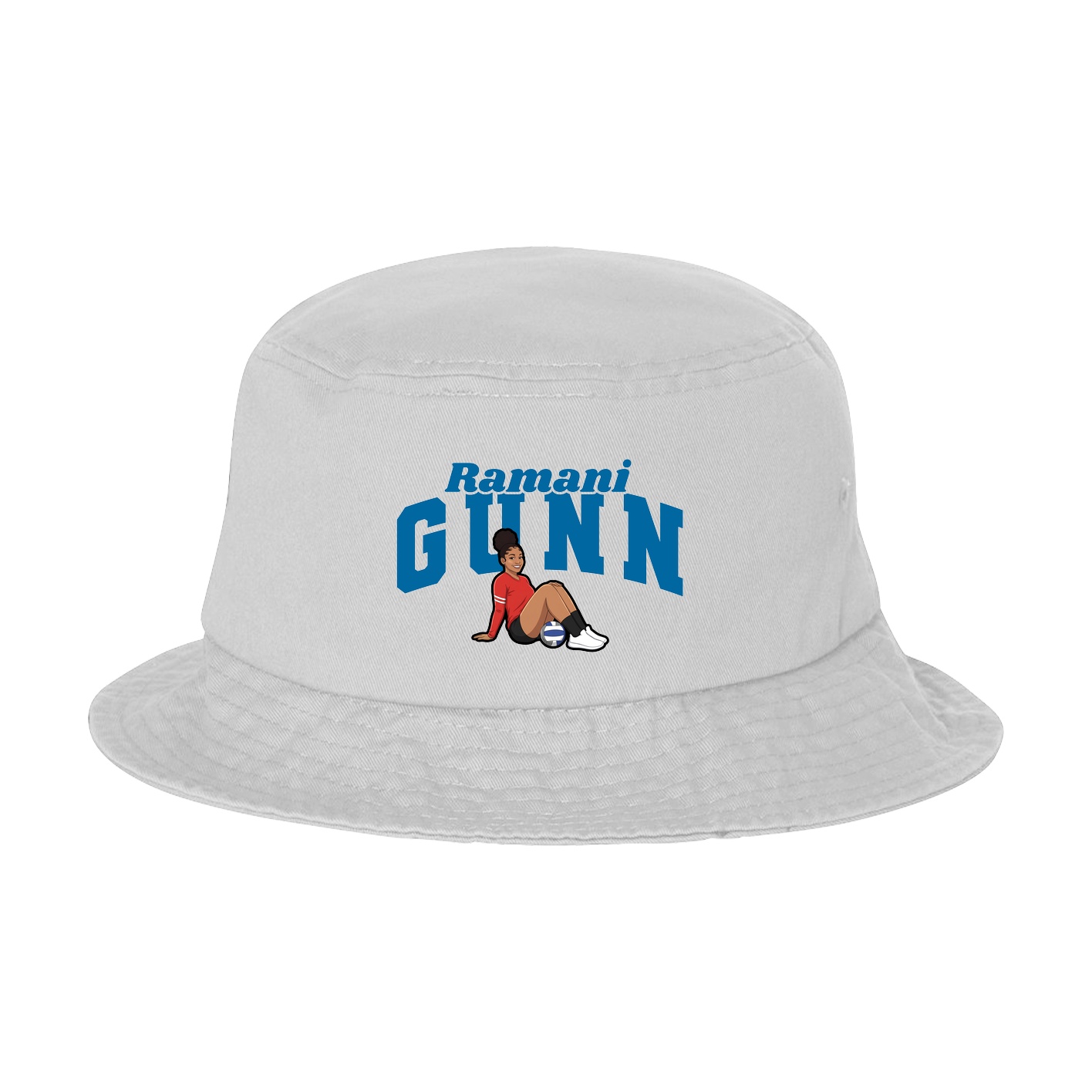 Bucket Cap — Signature Arch in White