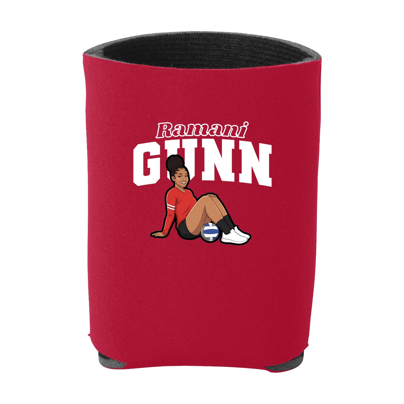 Can Holder — Name Arch in Red