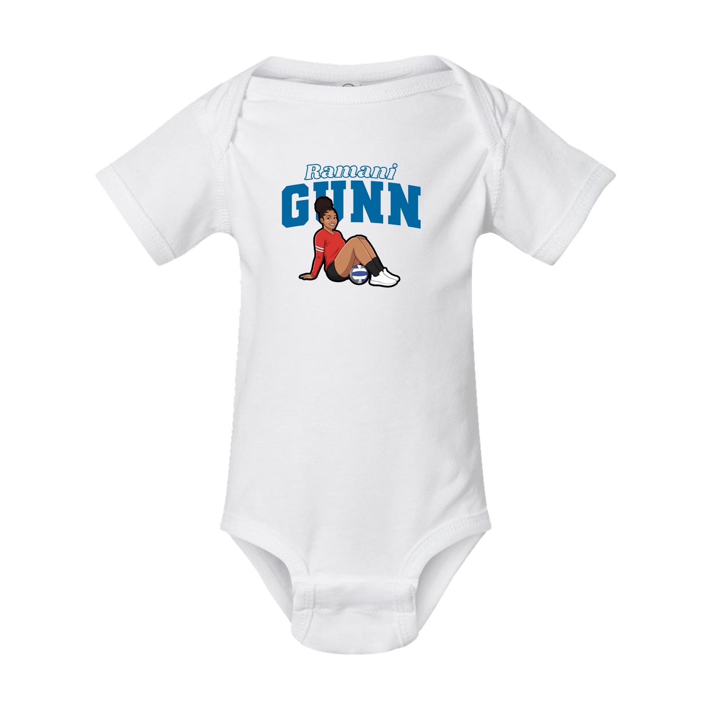 Baby Onesie — Name Arch in White