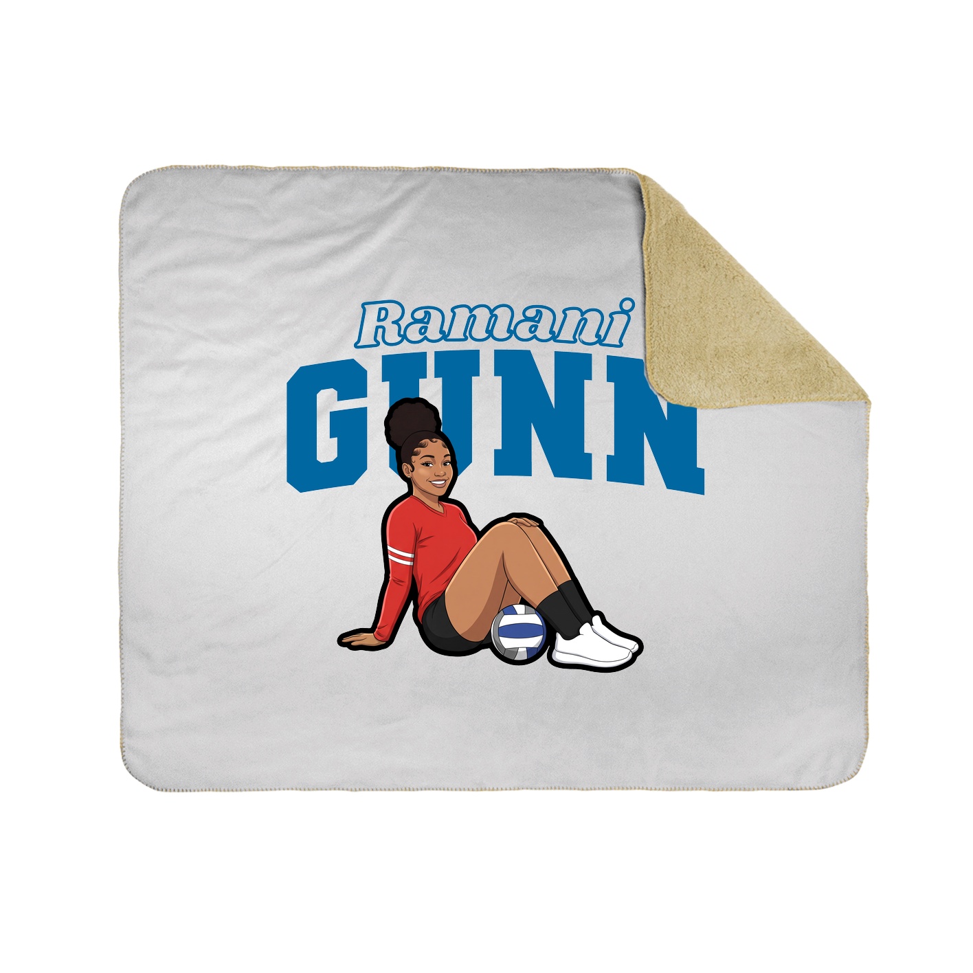Throw Blanket — Name Arch in White