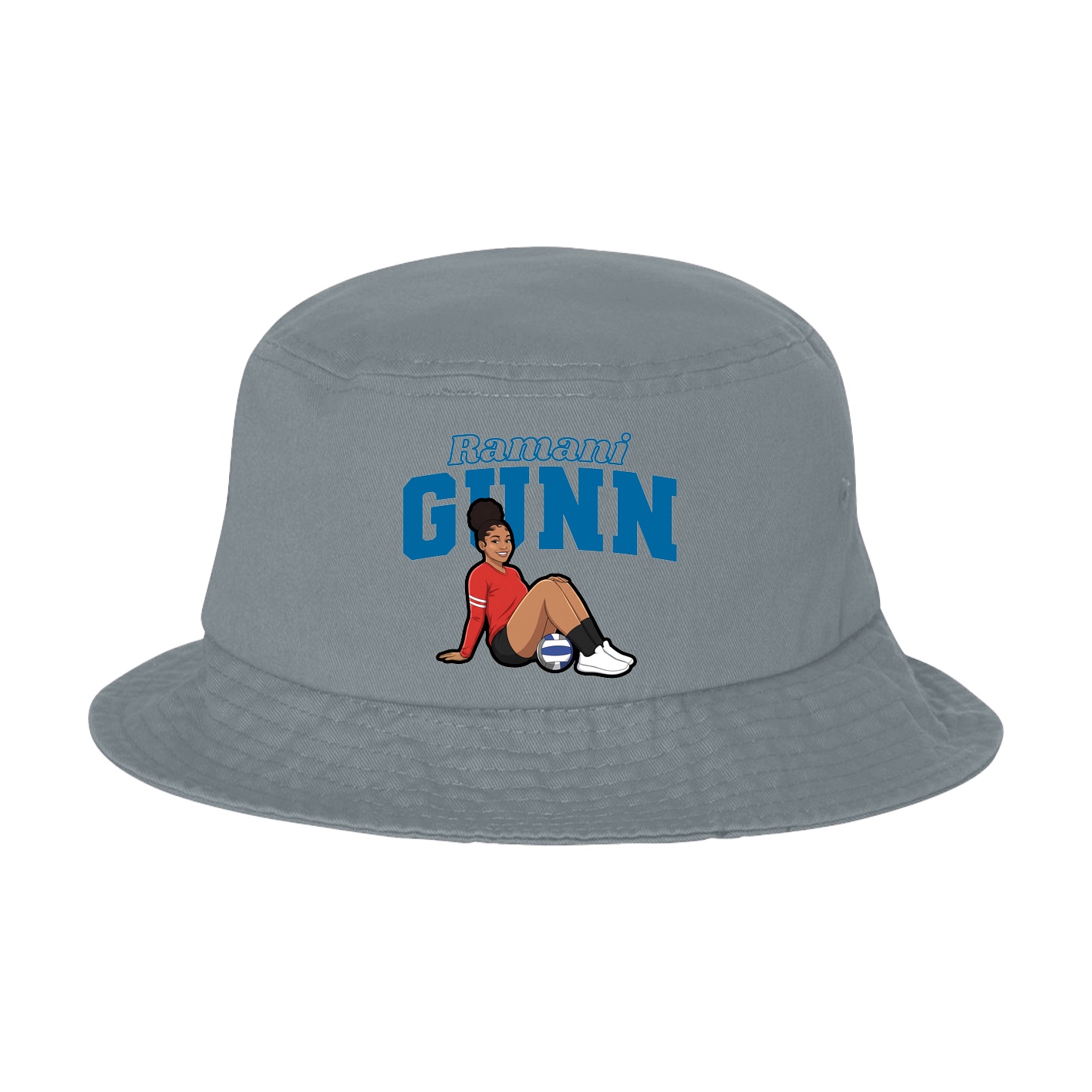 Bucket Cap — Name Arch in Grey